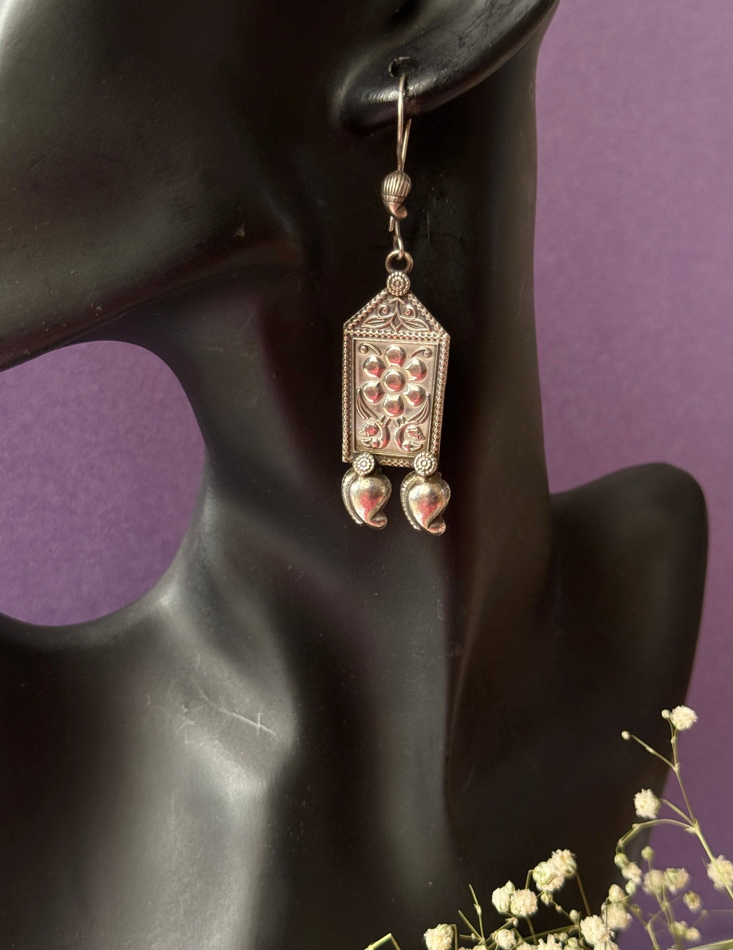 Silver Lookalike Lightweight Hanging Earrings