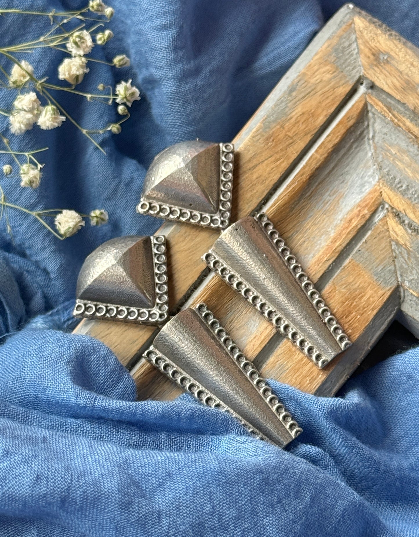 Silver Lookalike Brass Earrings