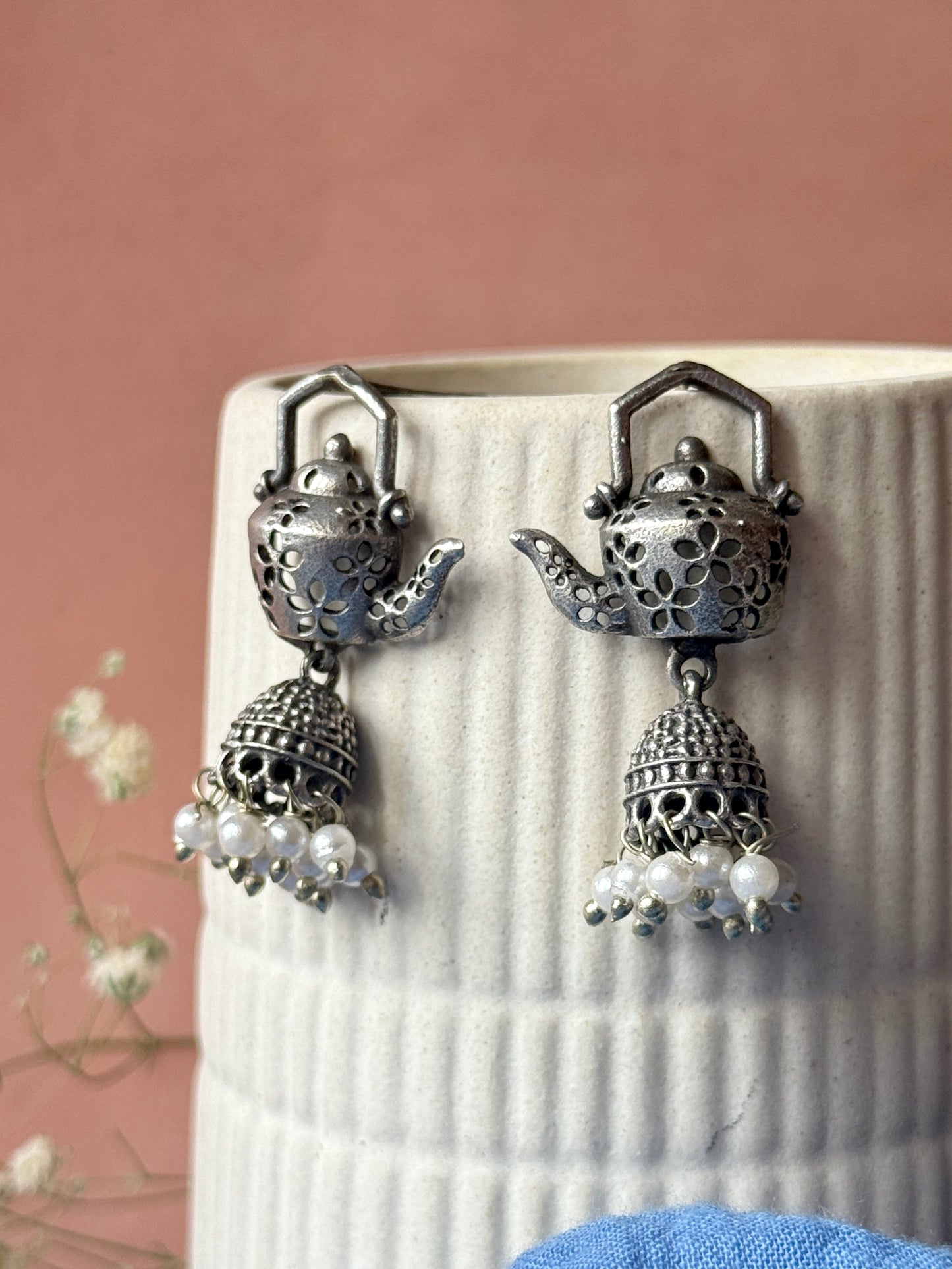 Kettle Earrings with Jhumki