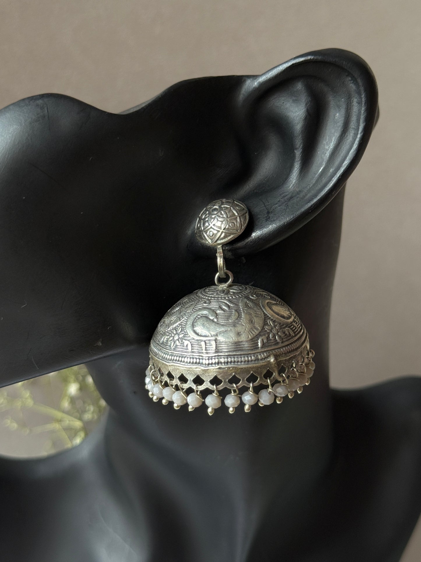 Lightweight Engraved Jhumkas