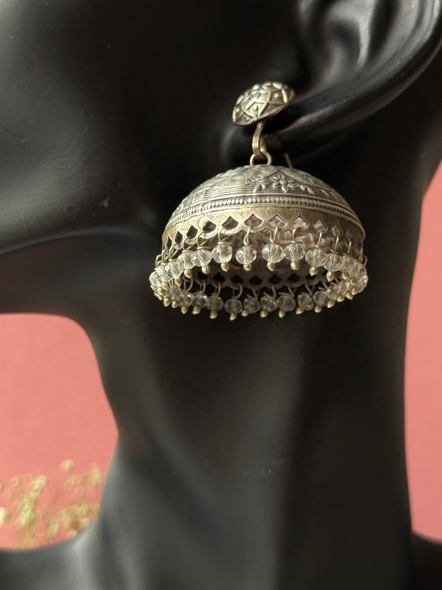Lightweight Engraved Jhumkas