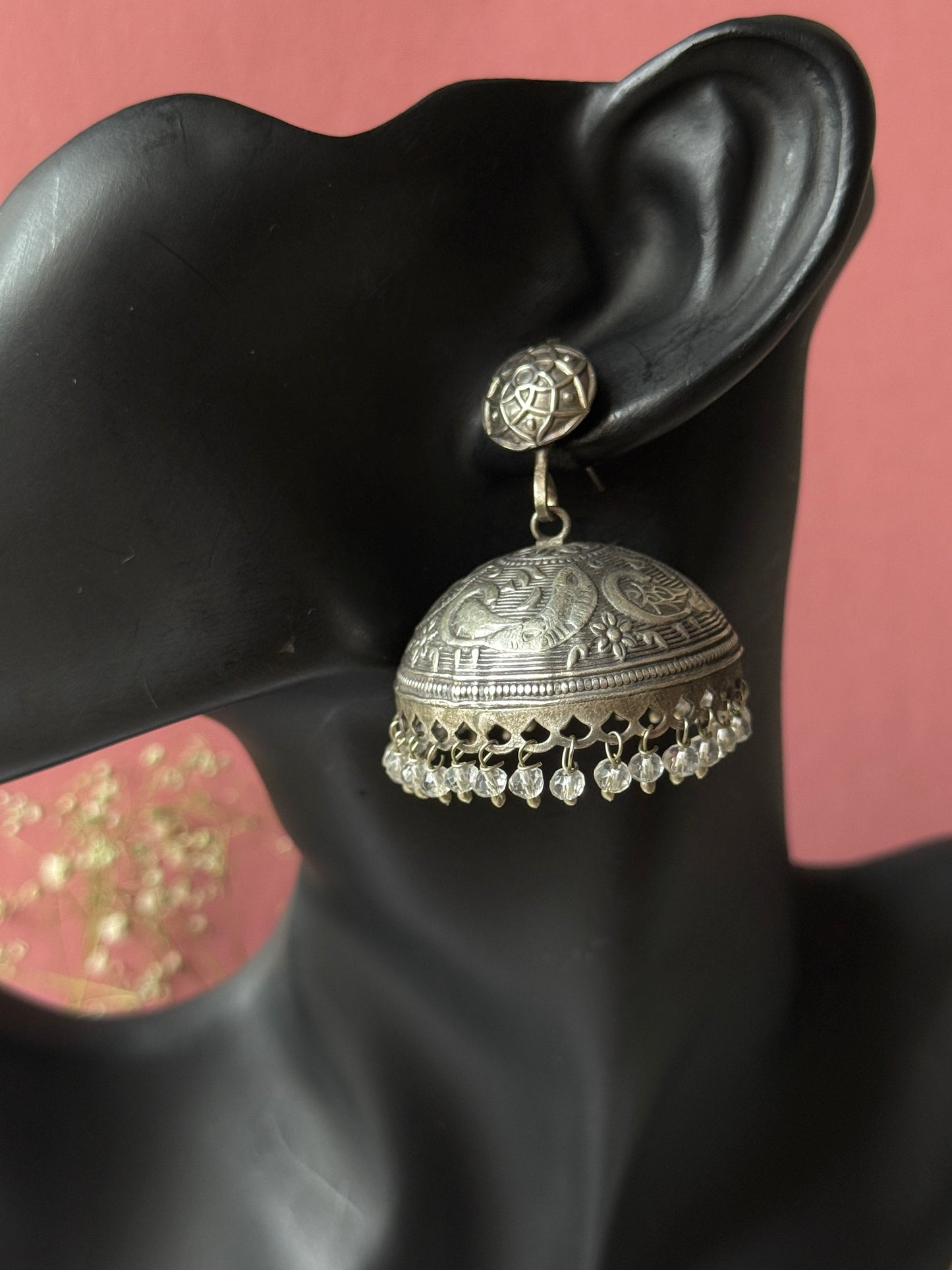 Lightweight Engraved Jhumkas