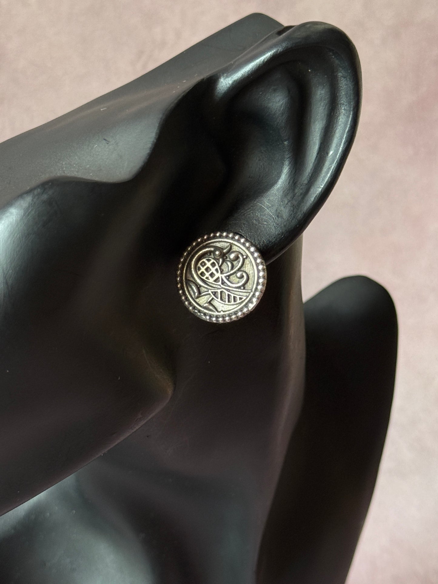 Daily Wear Self-Engraved Small Stud Earrings