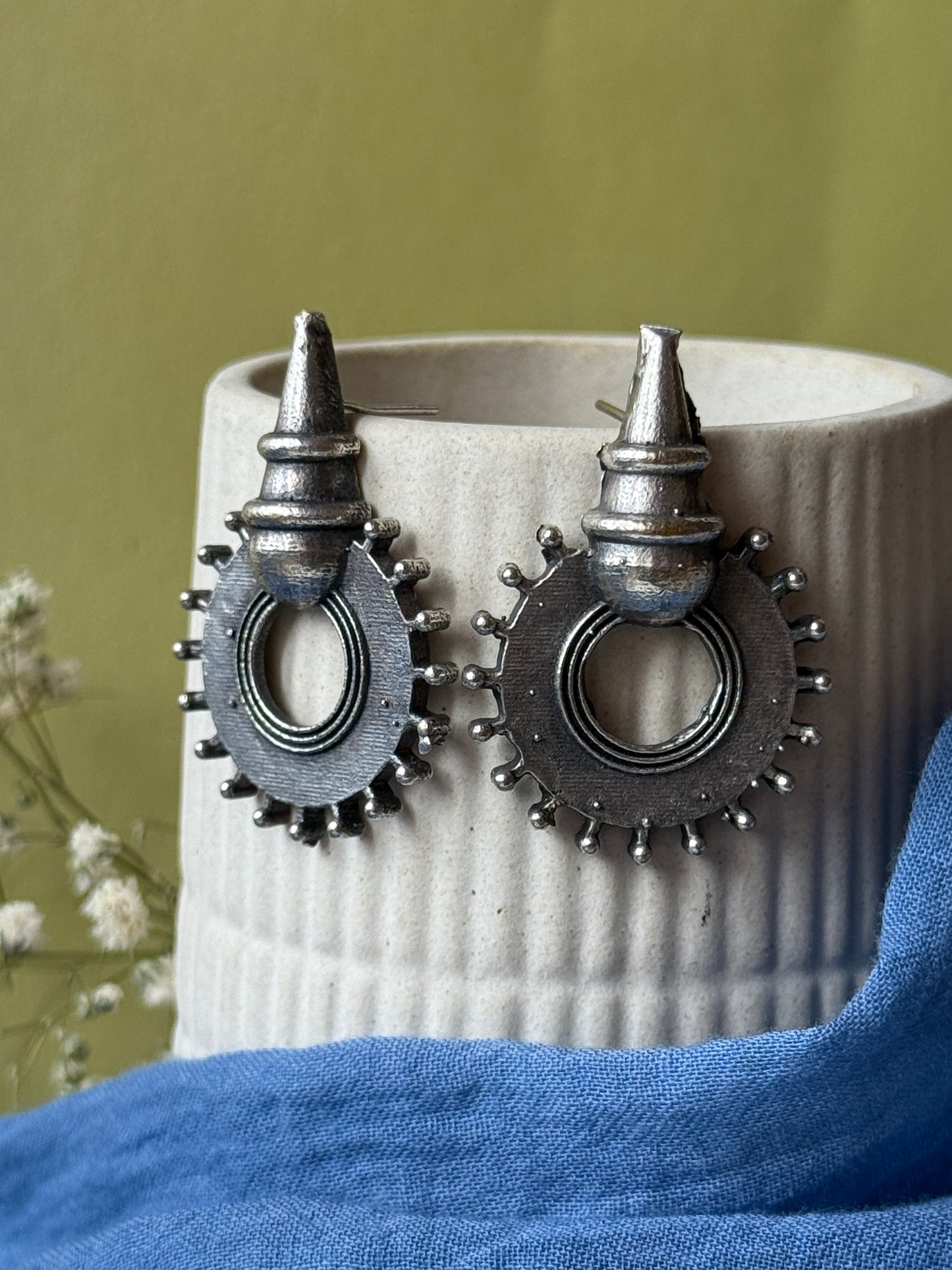 Antique Touch Brass Earrings
