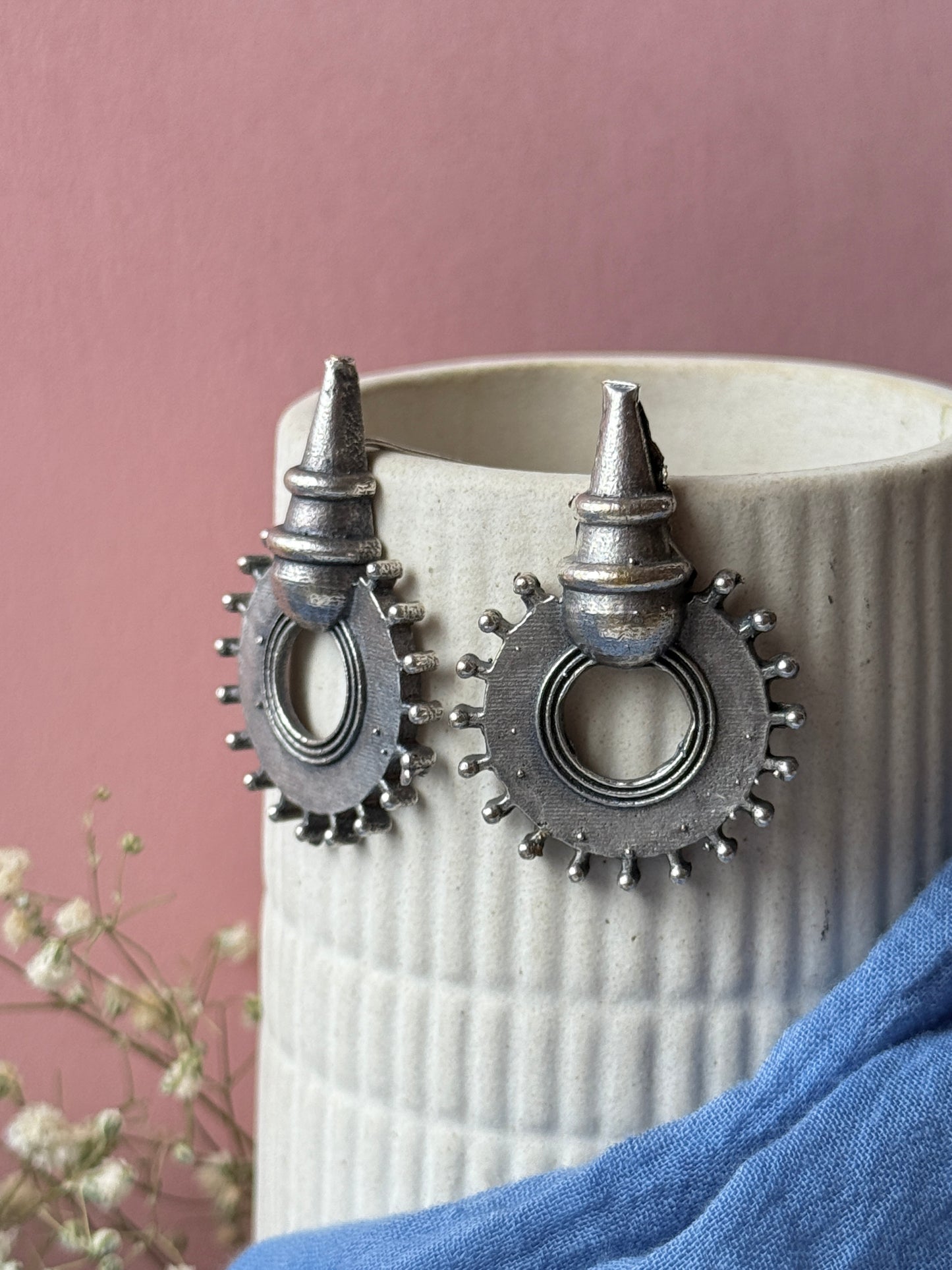 Antique Touch Brass Earrings