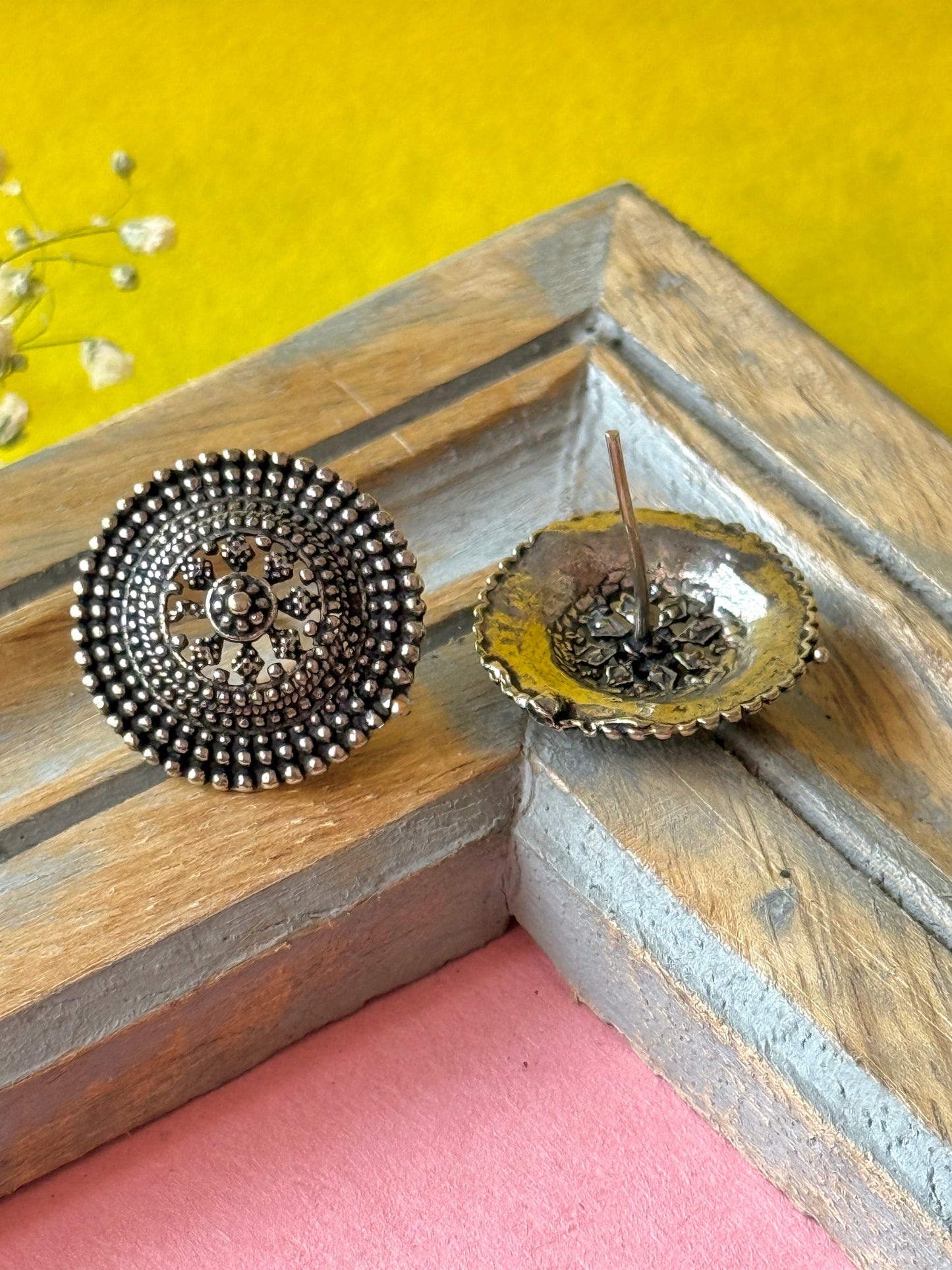 Small Oxidized Stud Earrings – Everyday Charm