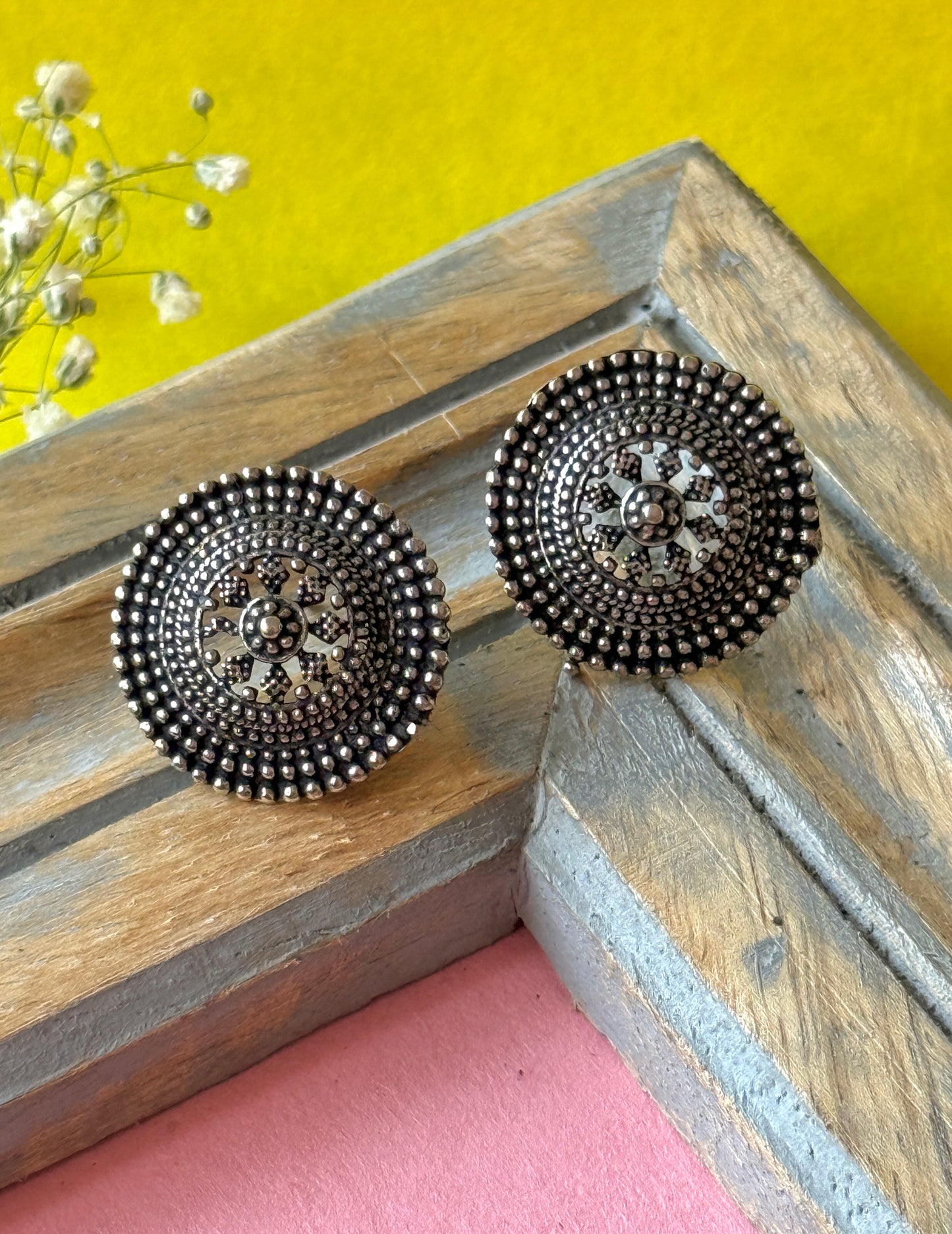 Small Oxidized Stud Earrings – Everyday Charm