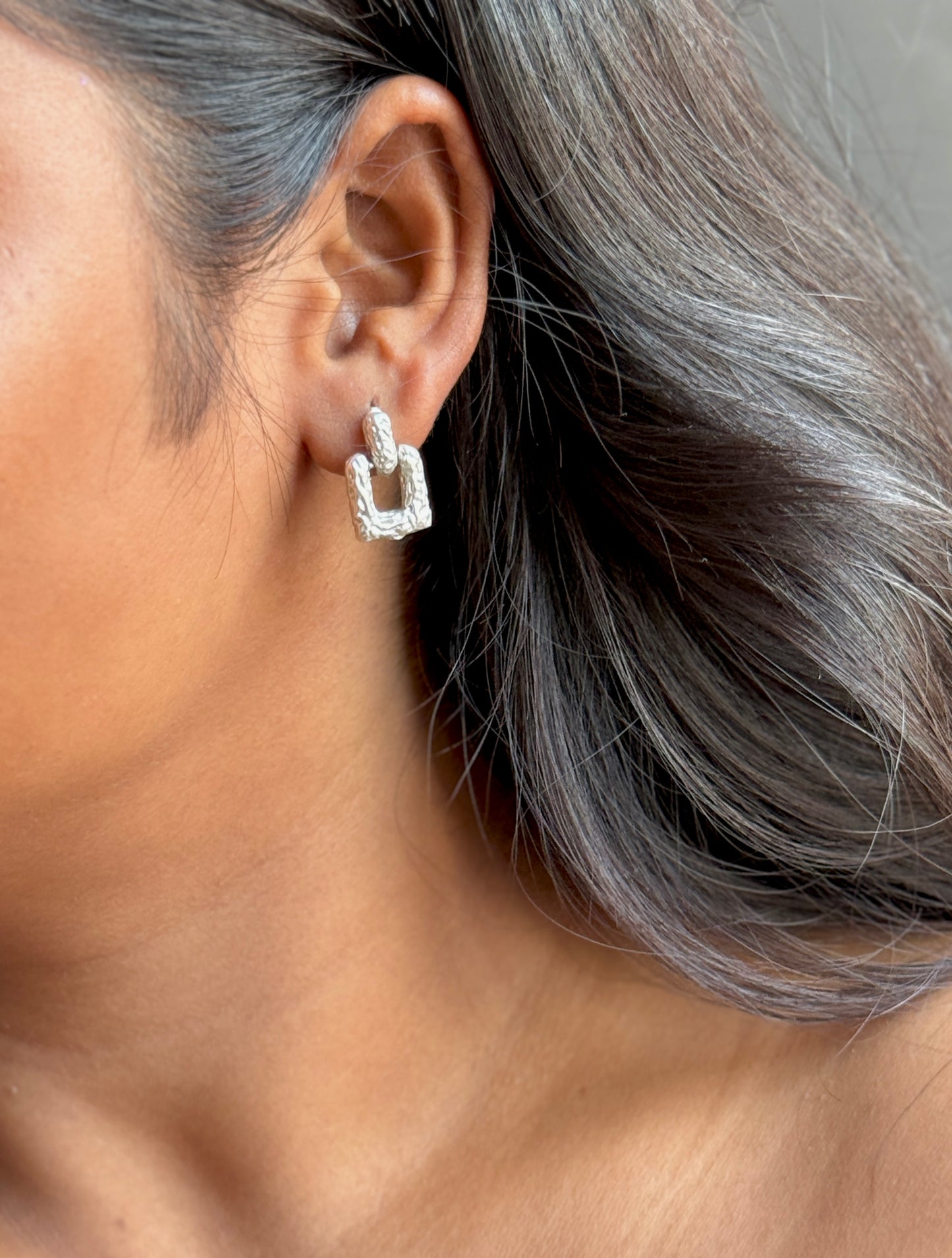 Hand-Crafted German Silver Statement Earrings