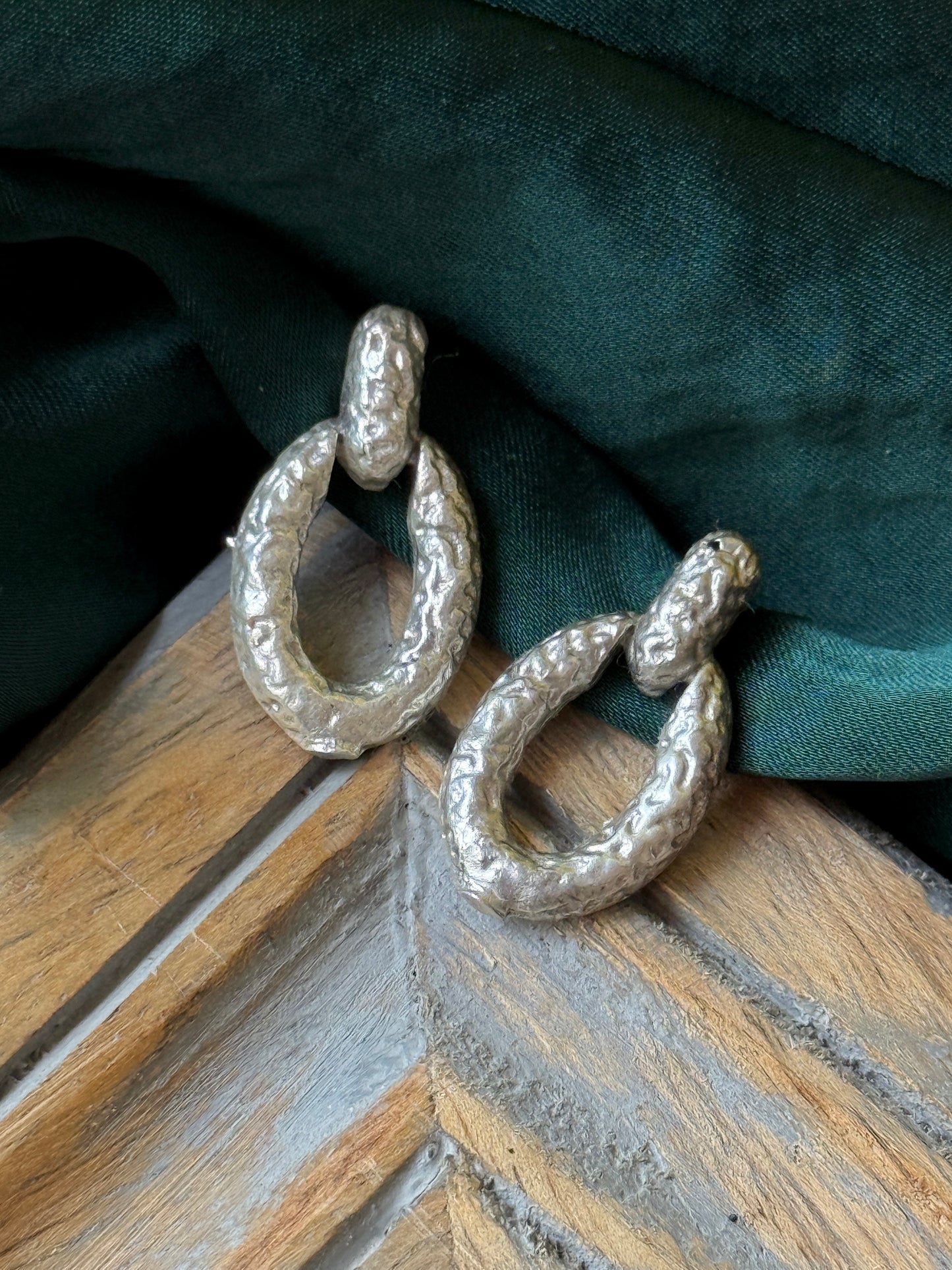 Silver Replica Statement Earrings – Timeless & Bold