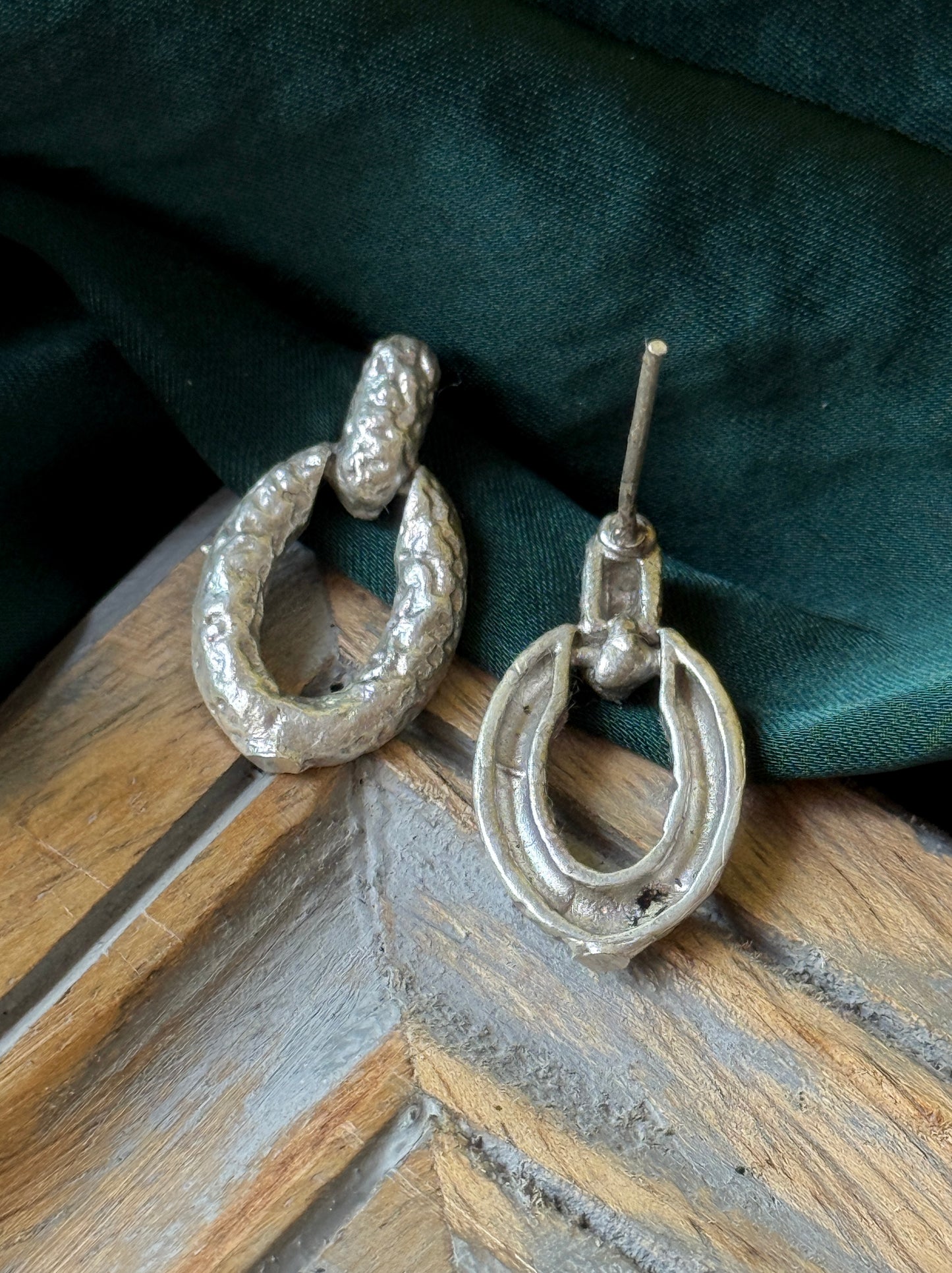 Silver Replica Statement Earrings – Timeless & Bold