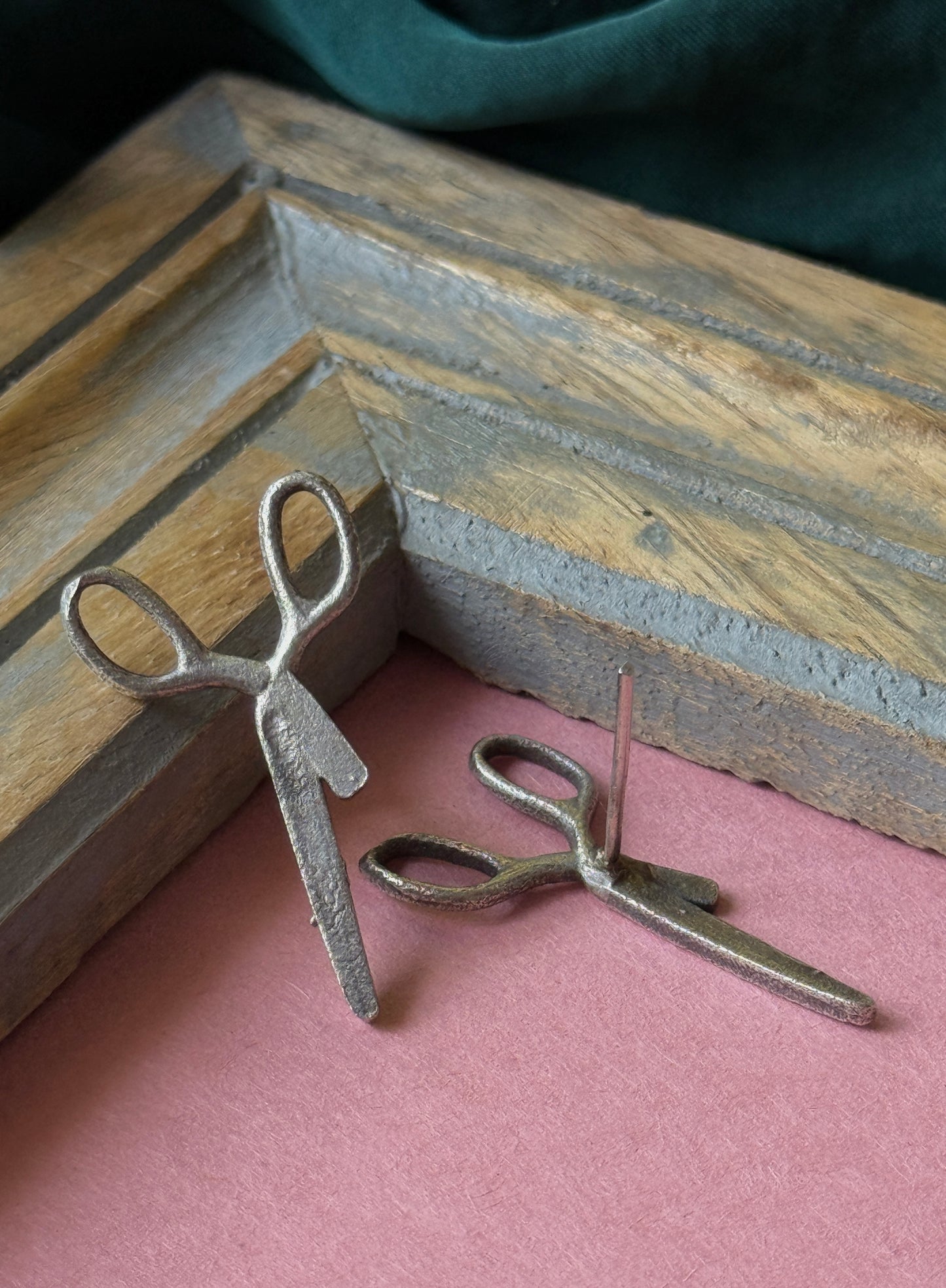 Open Scissor Inspired Silver Replica Earrings