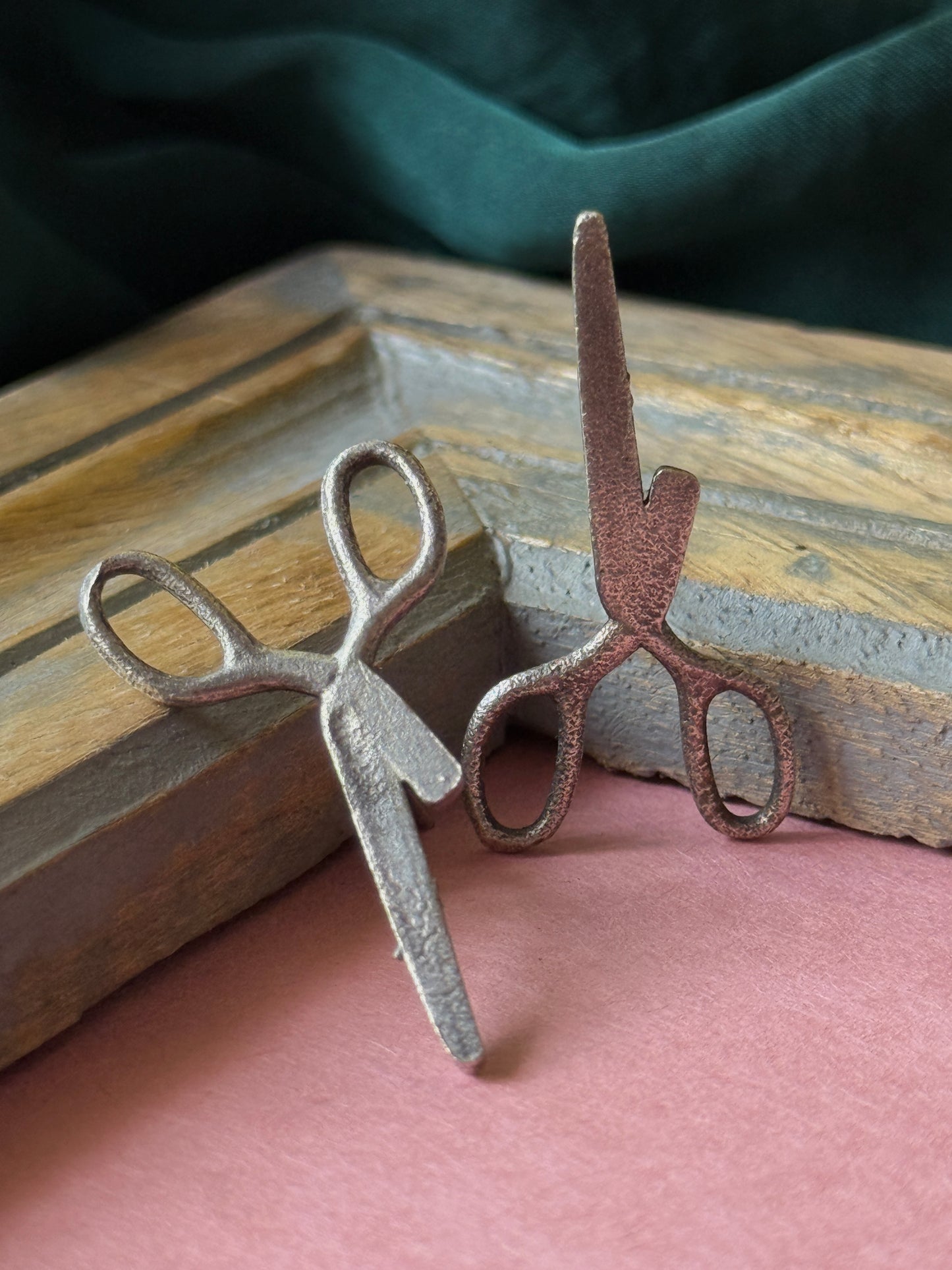 Open Scissor Inspired Silver Replica Earrings