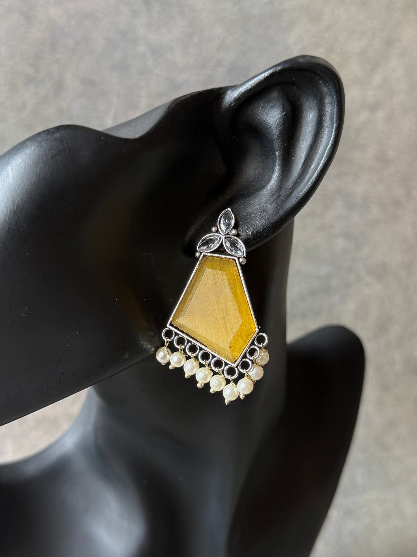 Contemporary Silk Stone Earrings