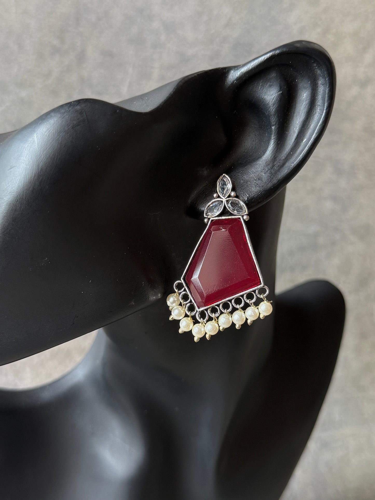Contemporary Silk Stone Earrings