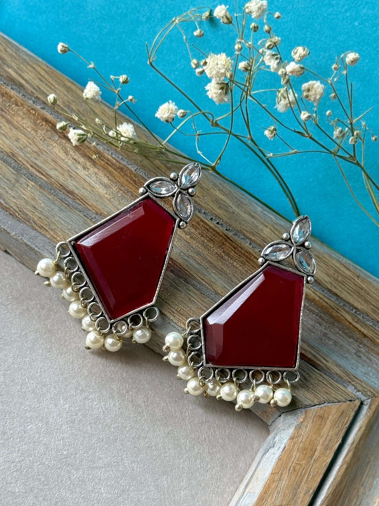 Contemporary Silk Stone Earrings