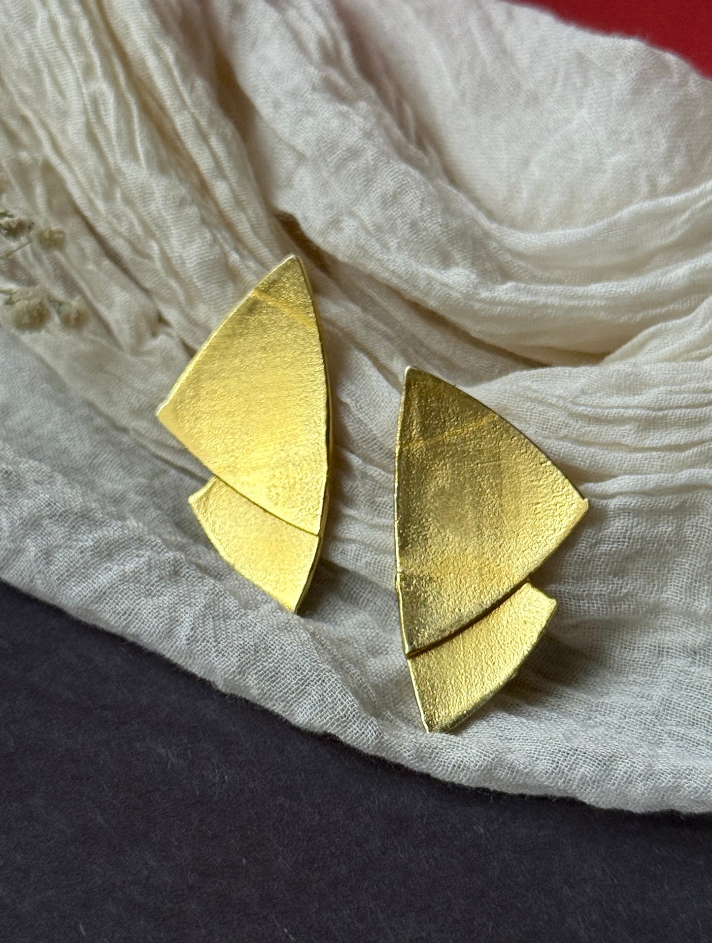 Anti-Tarnish Brass Butterfly Wings Earrings