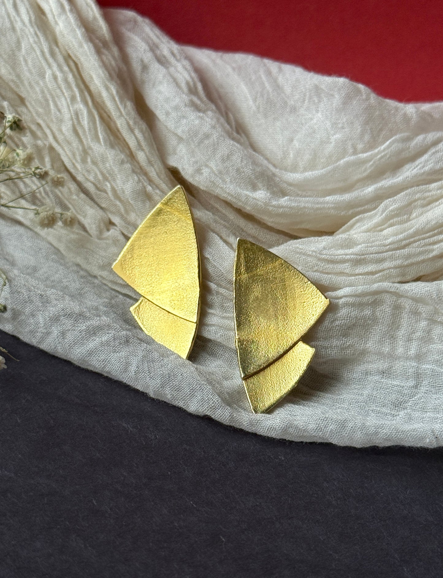 Anti-Tarnish Brass Butterfly Wings Earrings