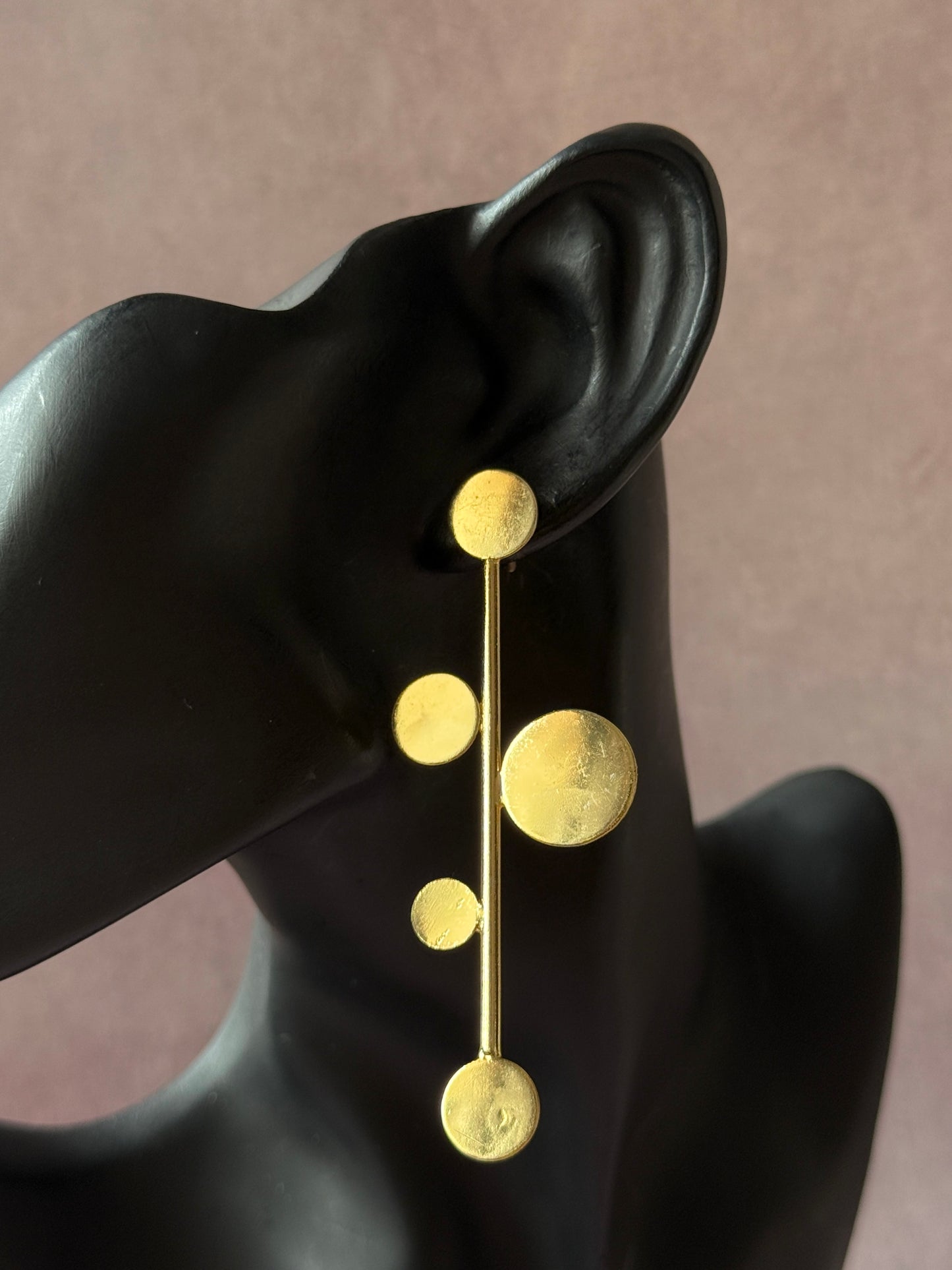 Anti-Tarnish Brass Contemporary Earrings