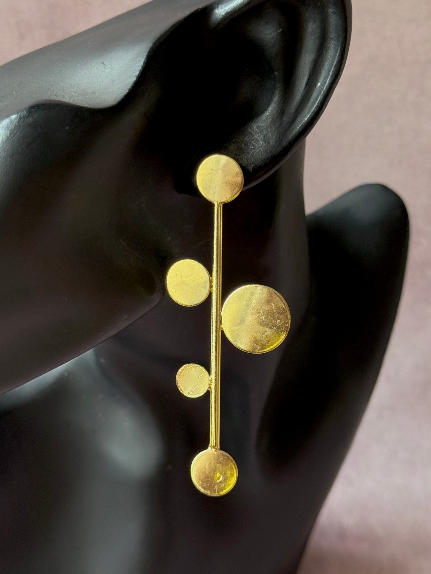 Anti-Tarnish Brass Contemporary Earrings