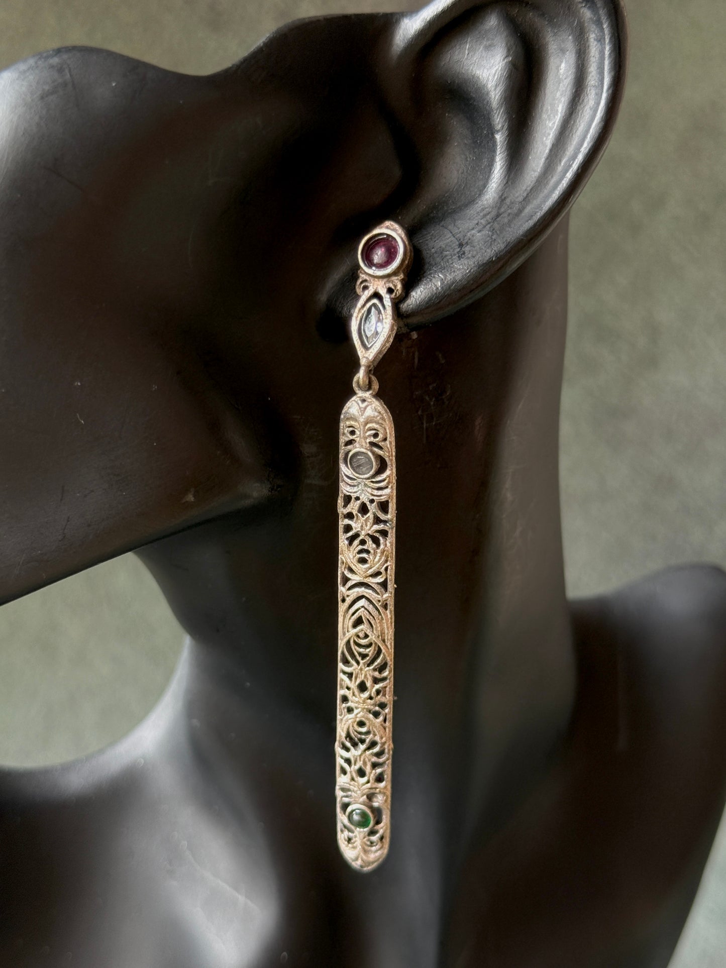 Silver Lookalike Long Hanging Earrings