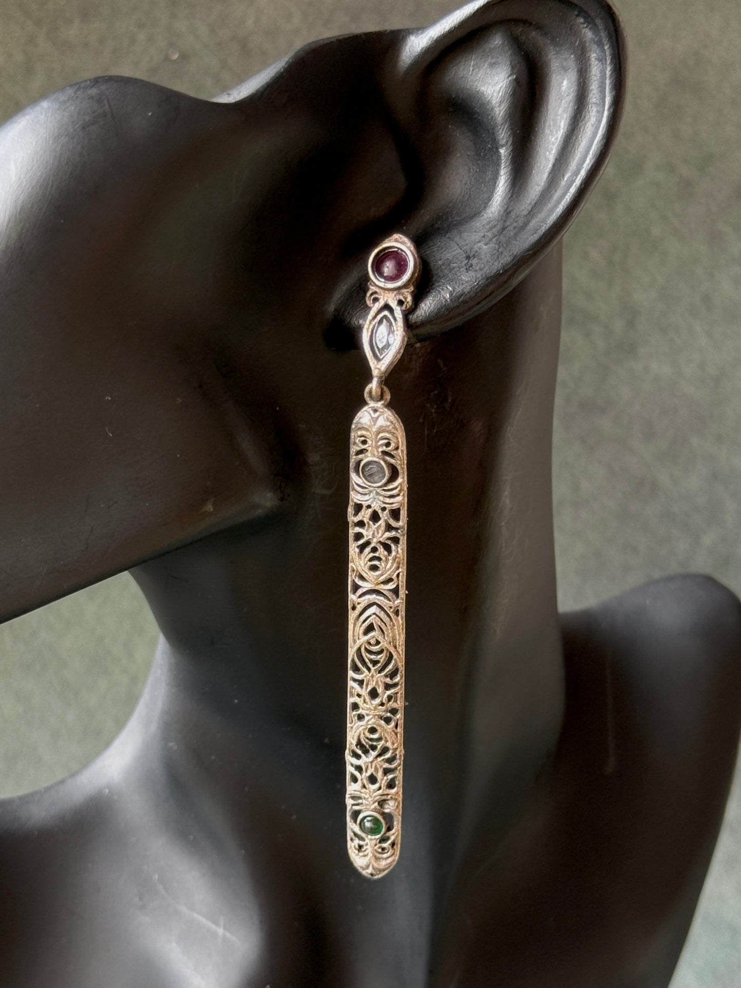 Silver Lookalike Long Hanging Earrings