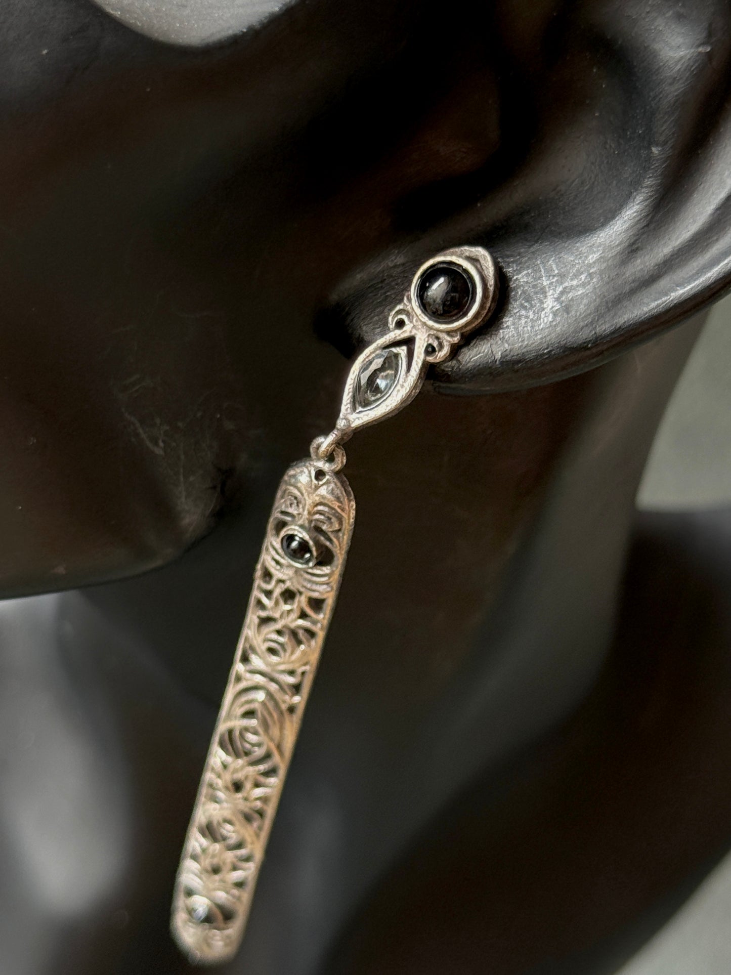 Silver Lookalike Long Hanging Earrings