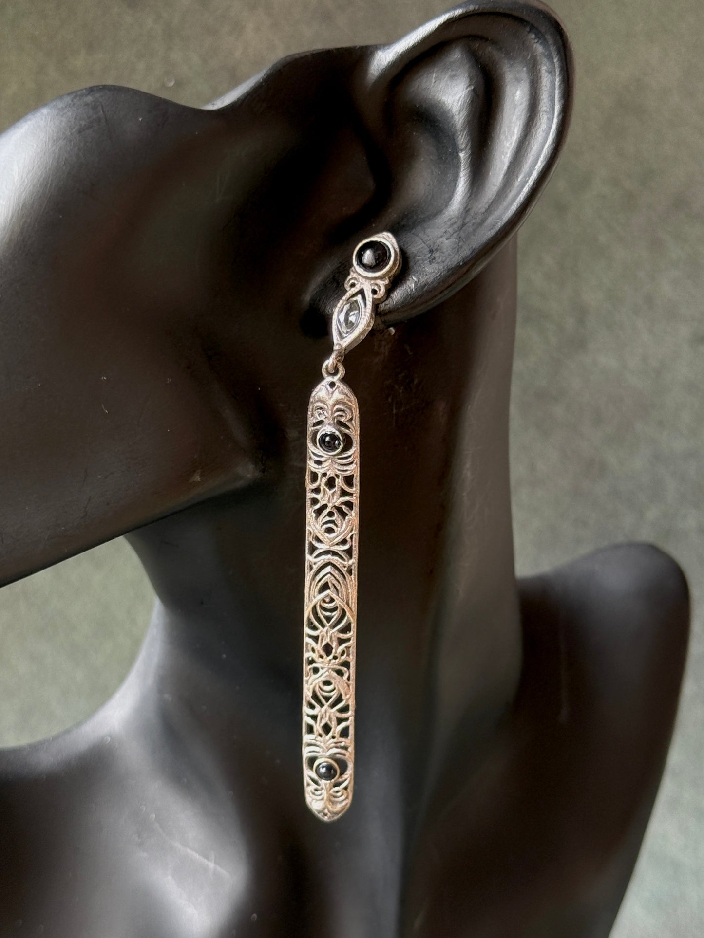 Silver Lookalike Long Hanging Earrings