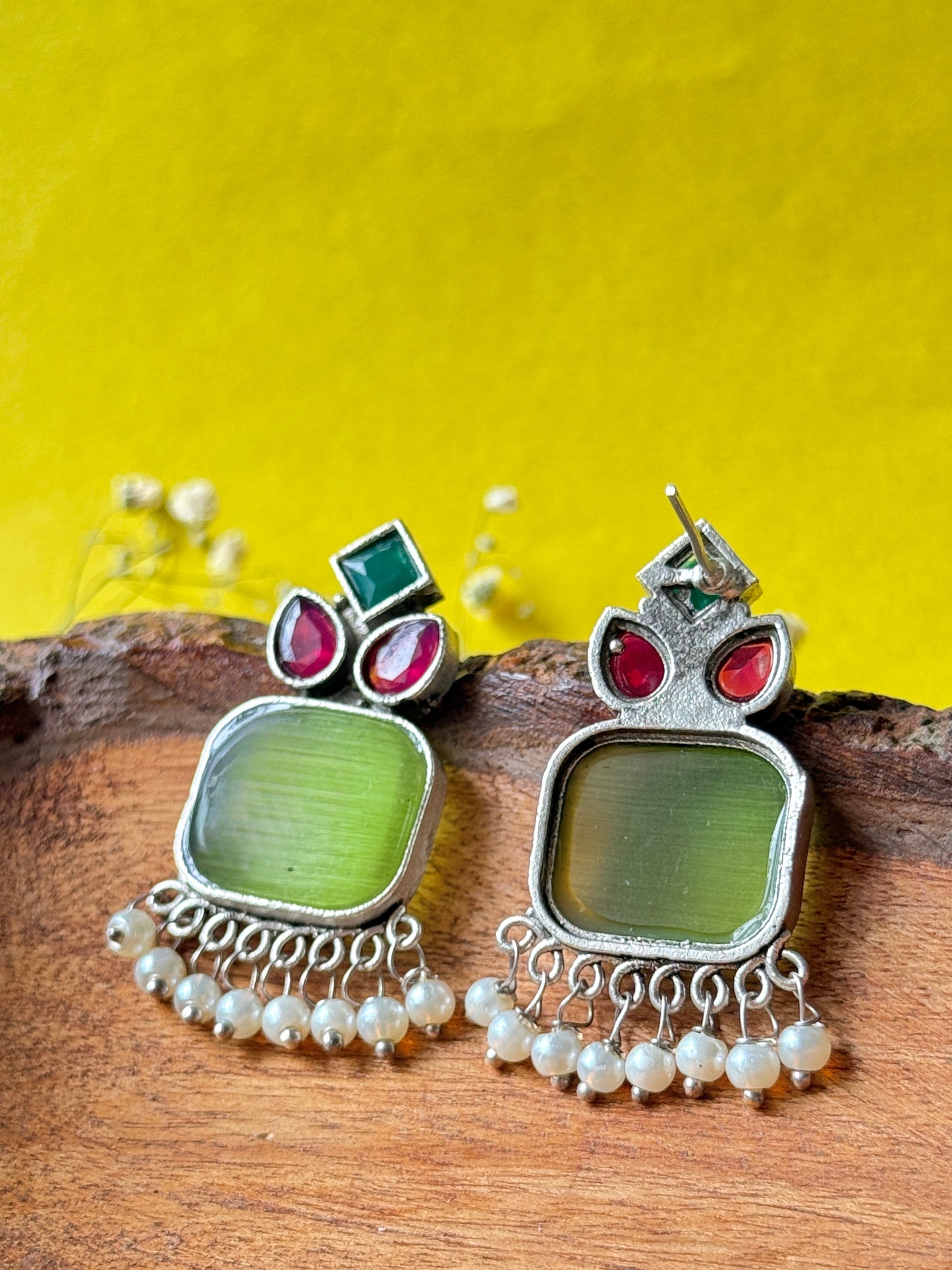 Daily Wear Silk Stone Earrings