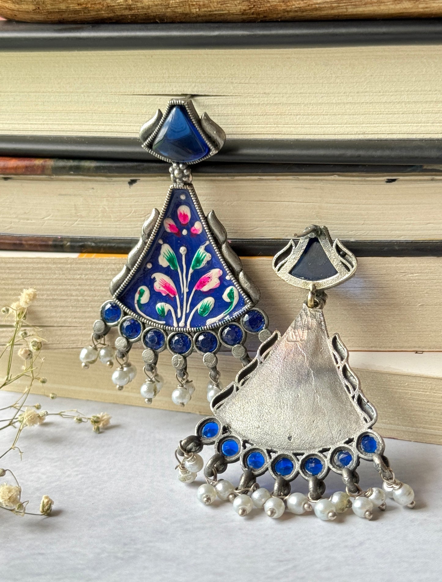 Artisan Hand-Painted Dangling Earrings