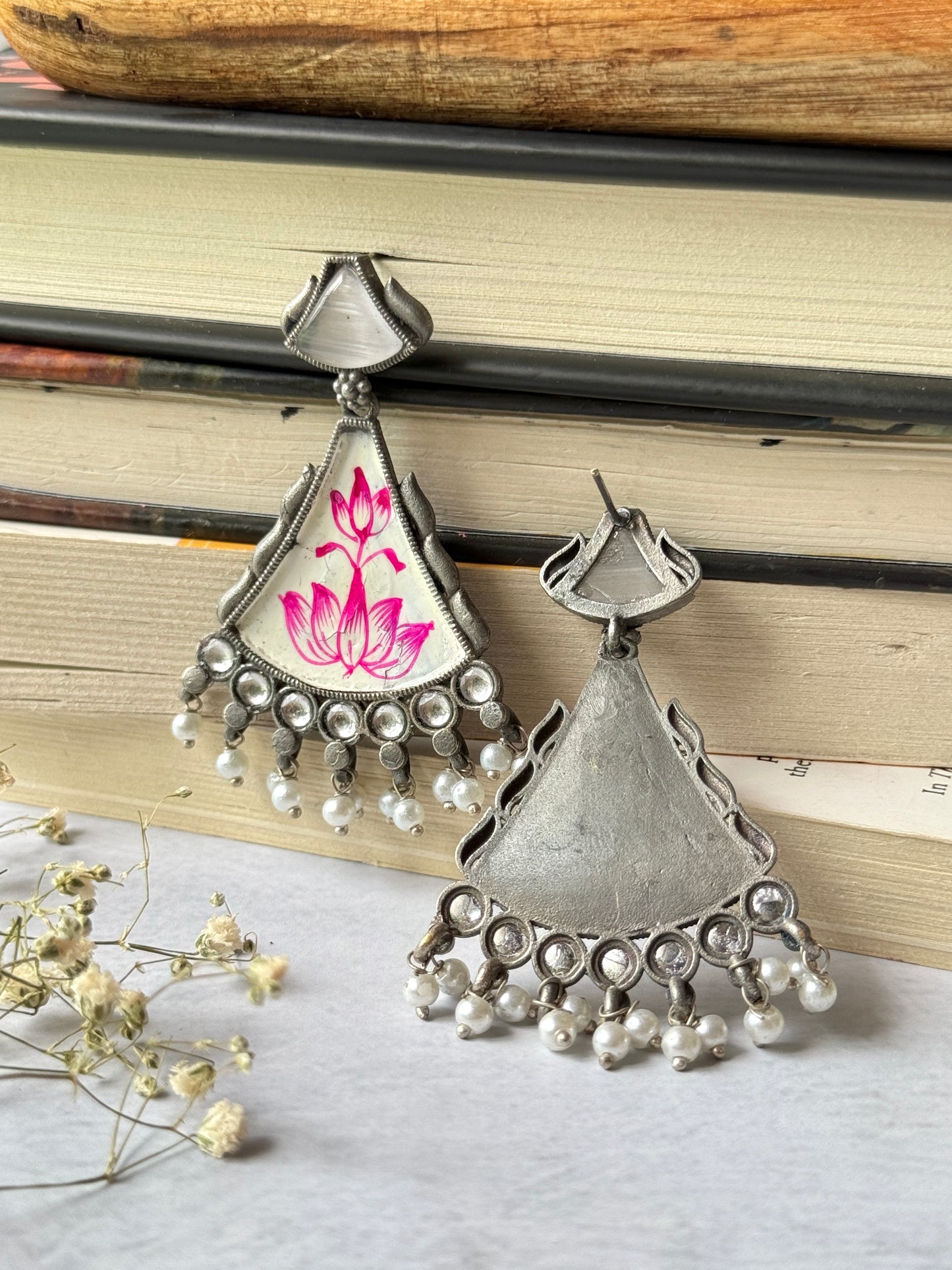 Artisan Hand-Painted Dangling Earrings