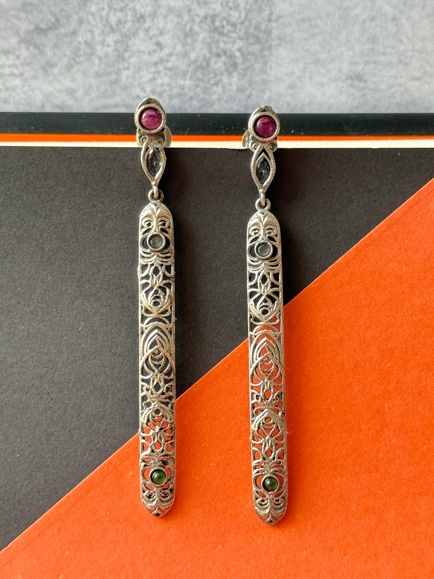 Silver Lookalike Long Hanging Earrings