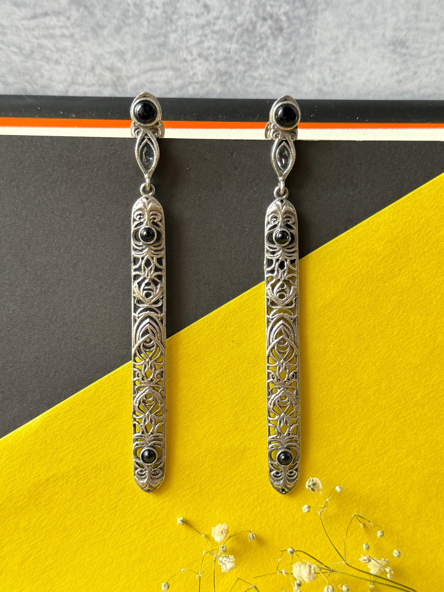 Silver Lookalike Long Hanging Earrings