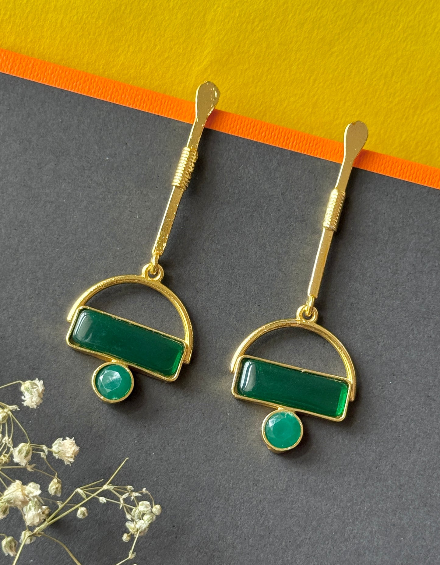 Golden Statement Long Earrings for Women