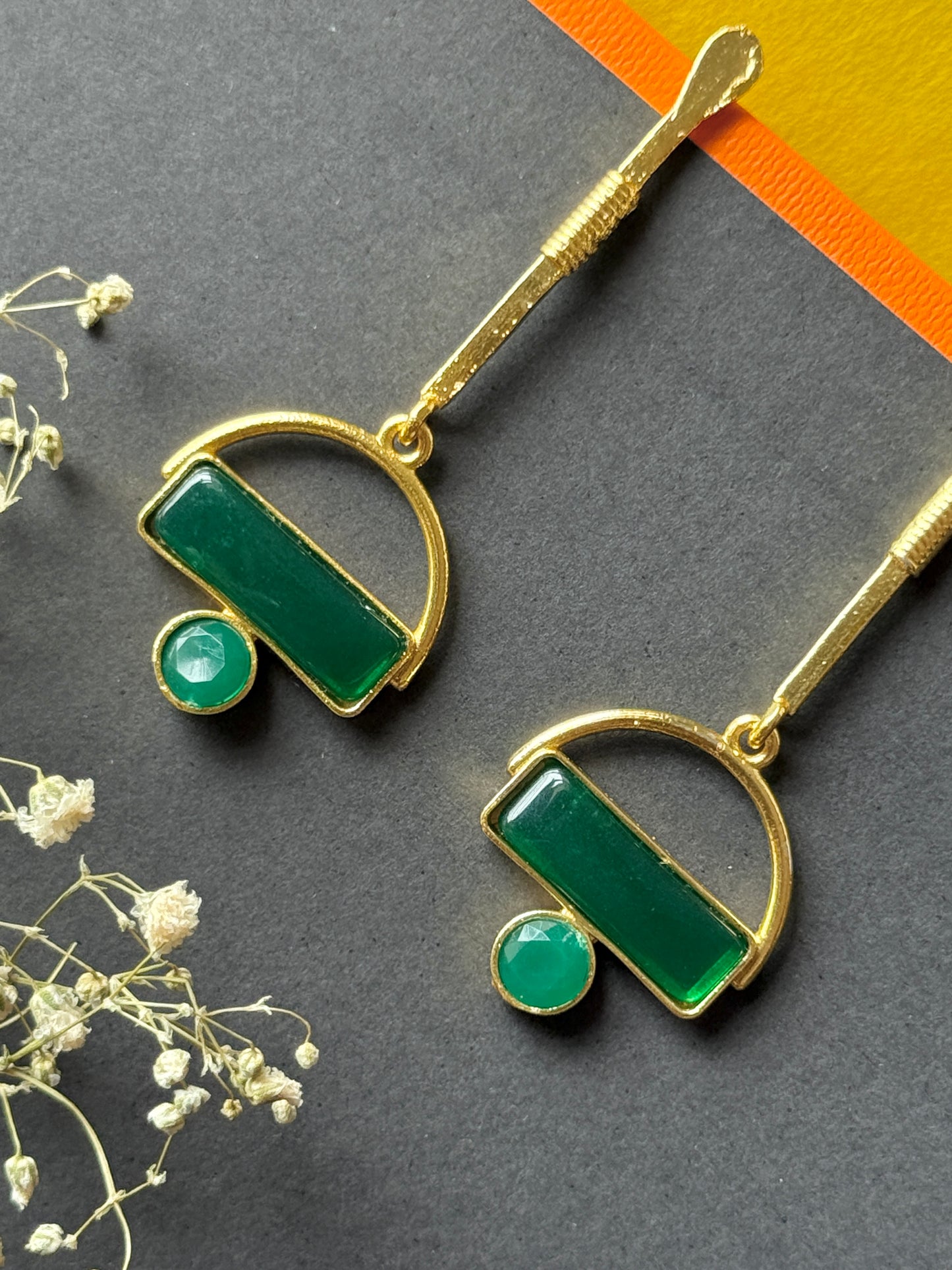 Golden Statement Long Earrings for Women