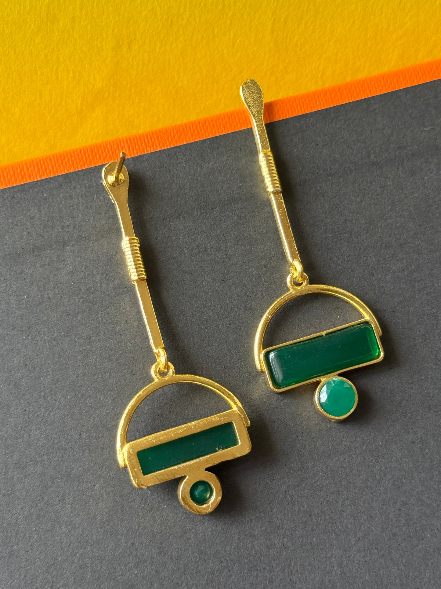 Golden Statement Long Earrings for Women