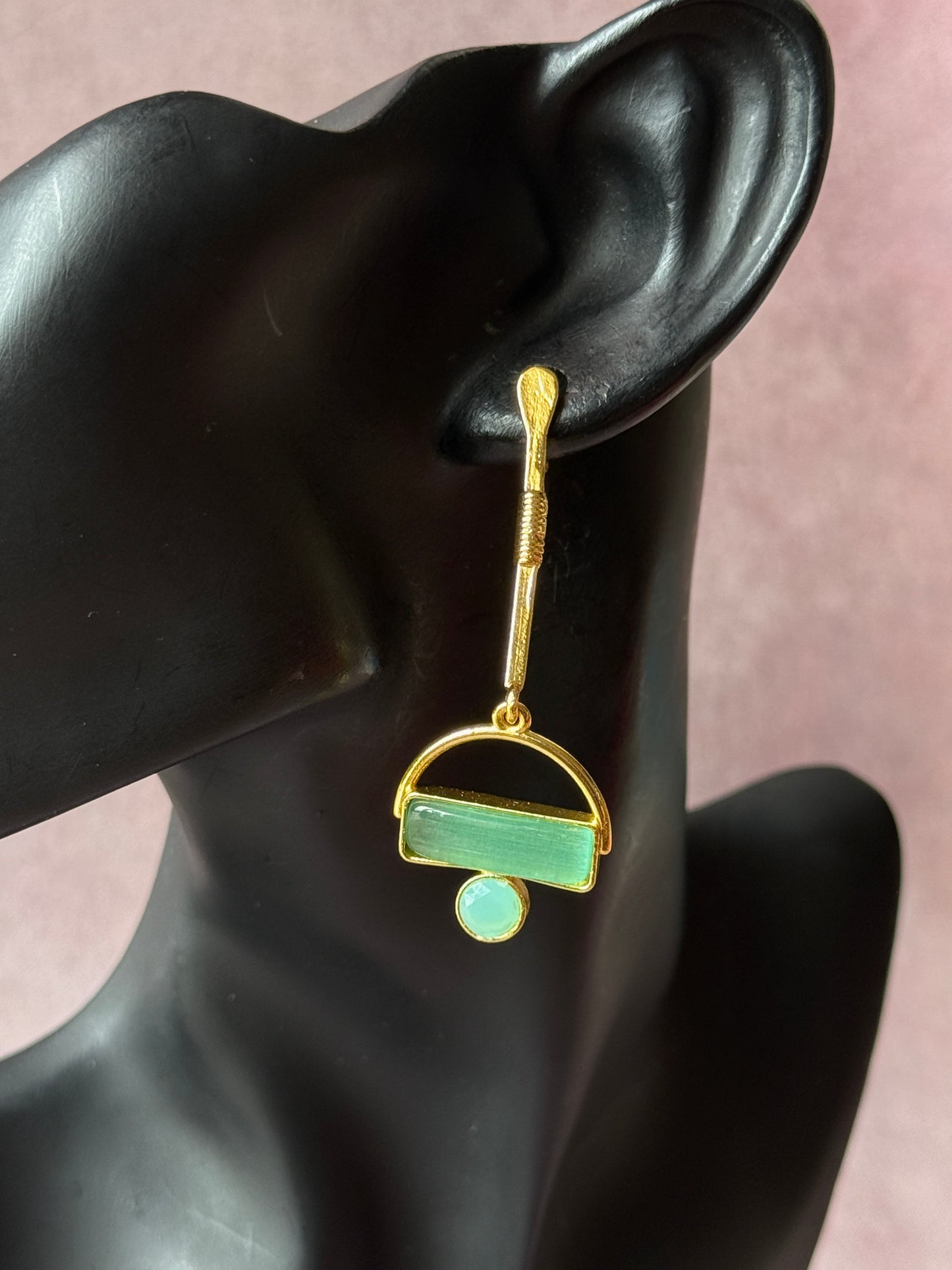 Golden Statement Long Earrings for Women