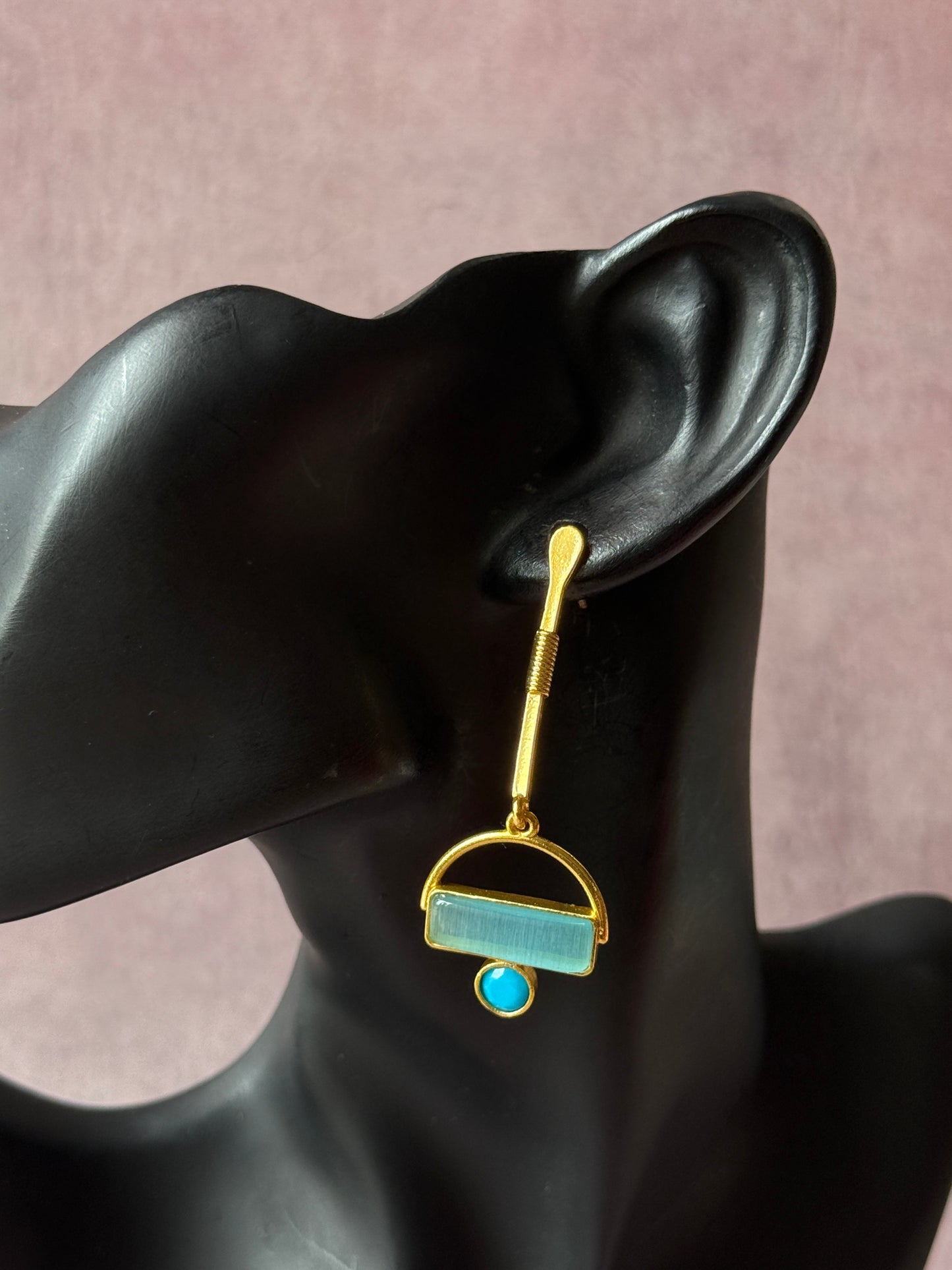 Golden Statement Long Earrings for Women