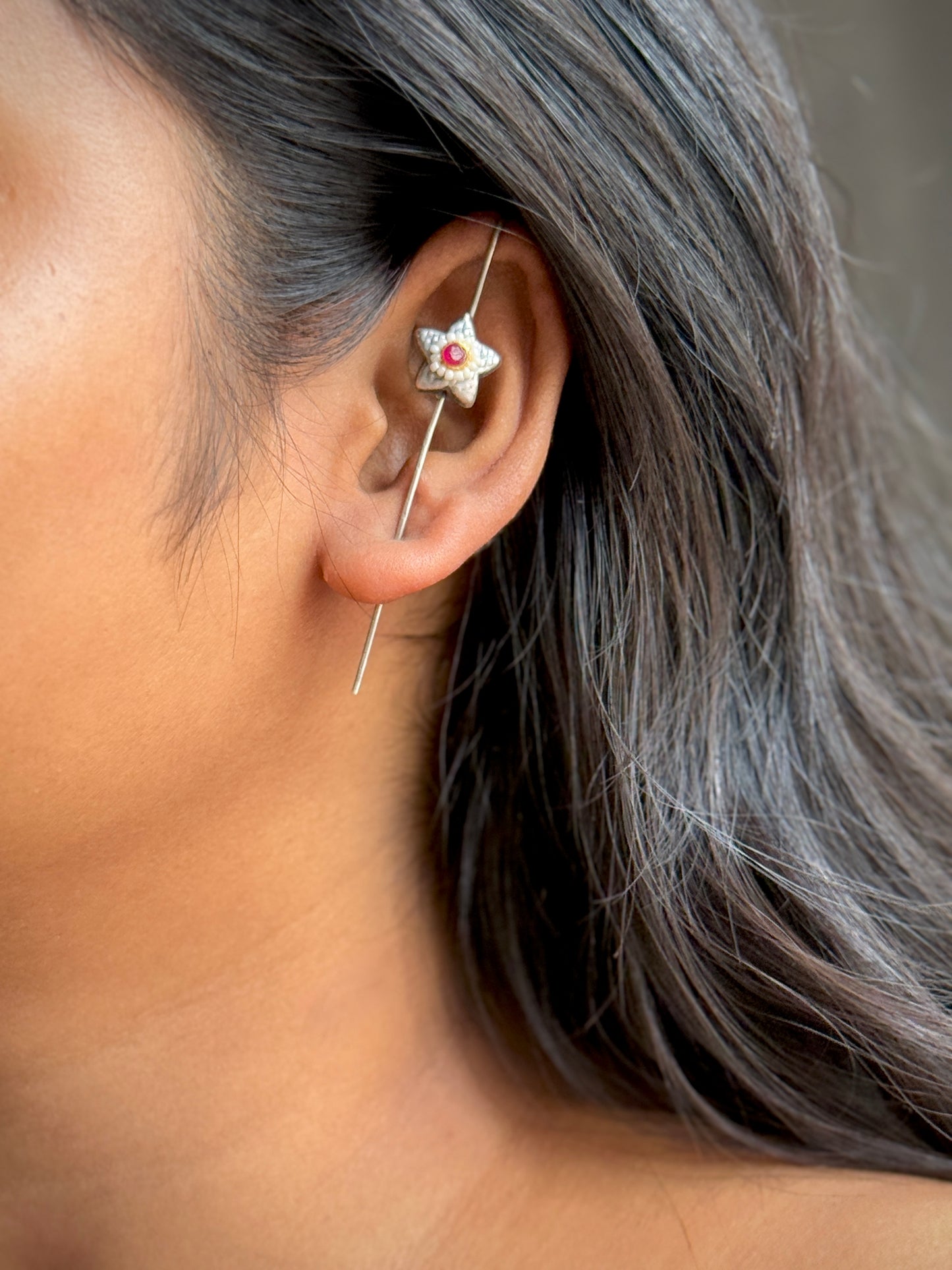 In-Ear Red Star Ear Cuff for Women