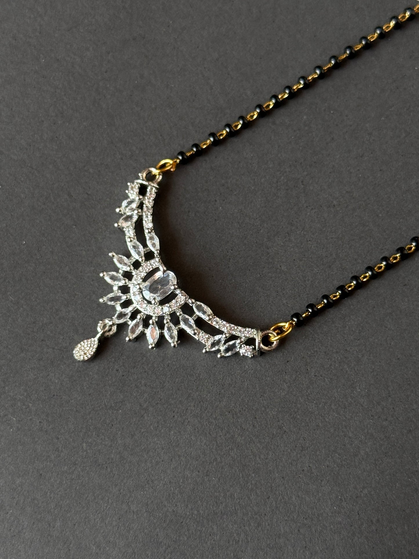 AD Marquise Mangalsutra | Floral Diamond Look Mangalsutra