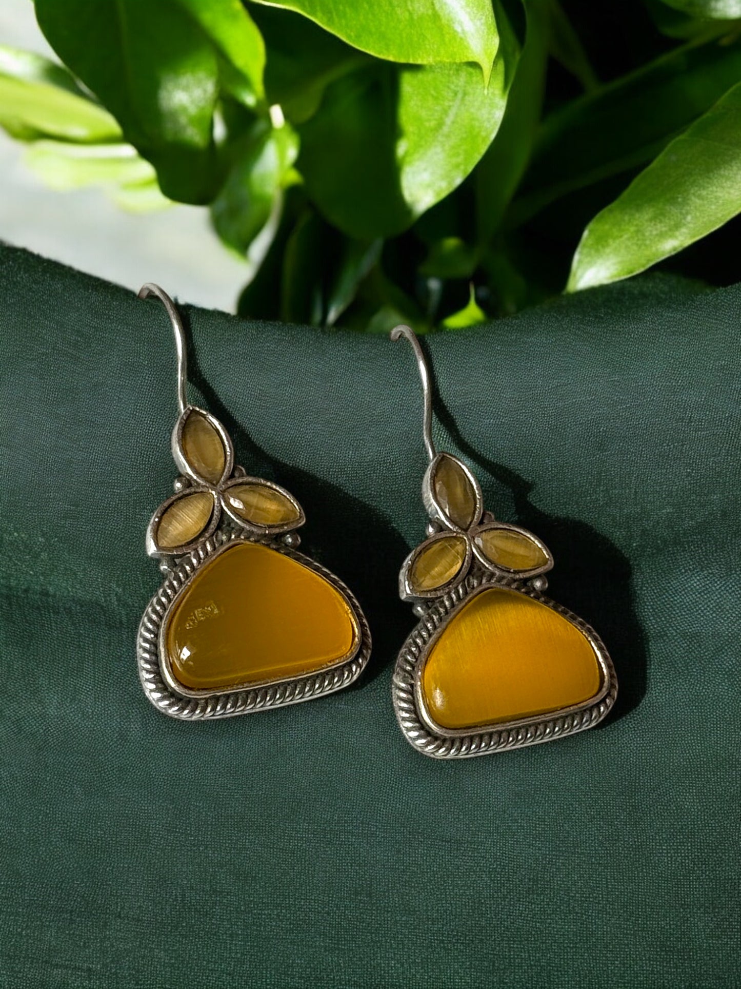 Monalisa 4 Stone Hanging Earrings