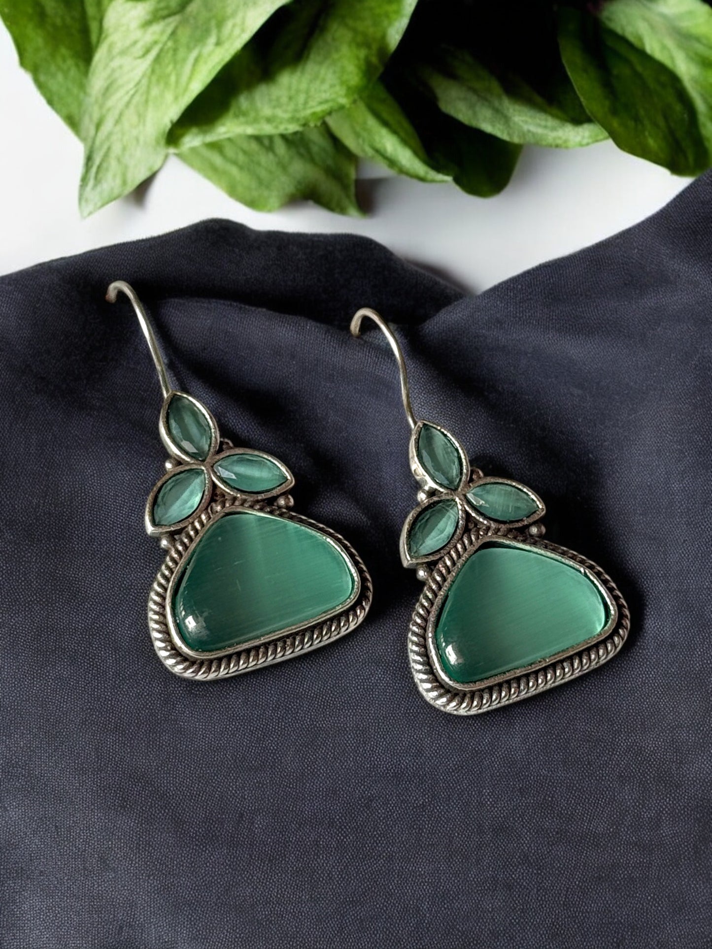 Monalisa 4 Stone Hanging Earrings