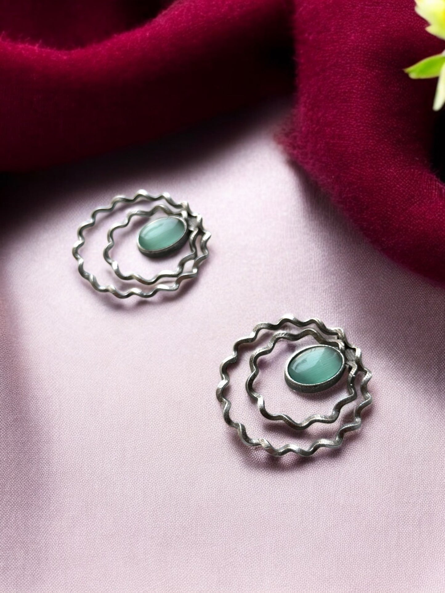 Silver Contemporary Drop Earrings
