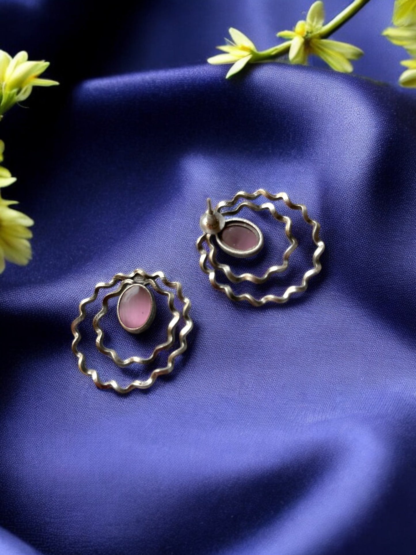 Silver Contemporary Drop Earrings
