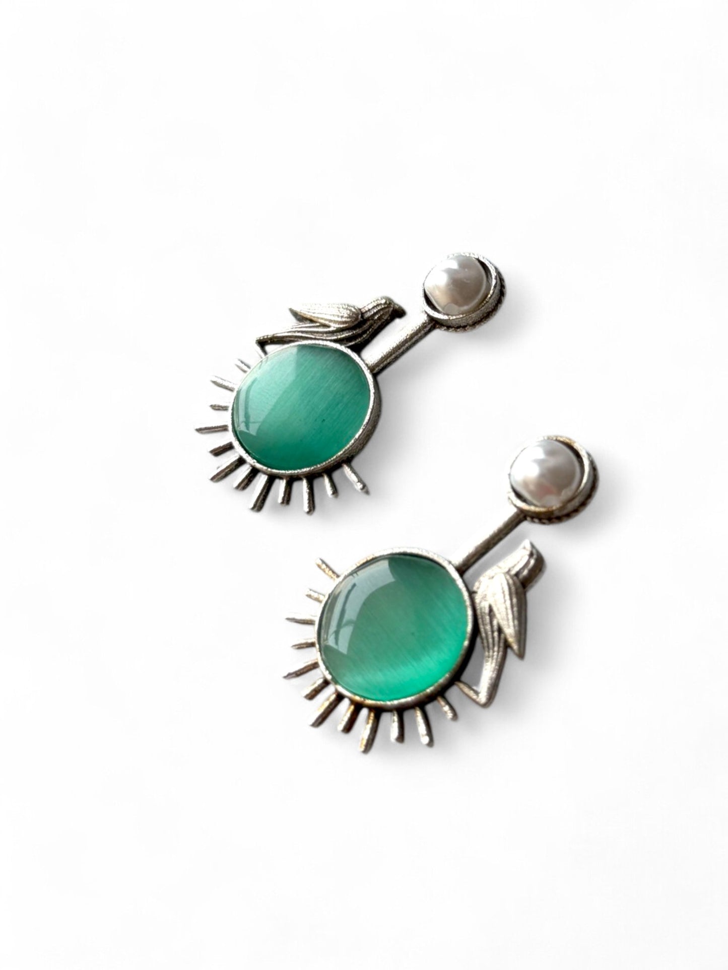 German Silver Bird Earrings