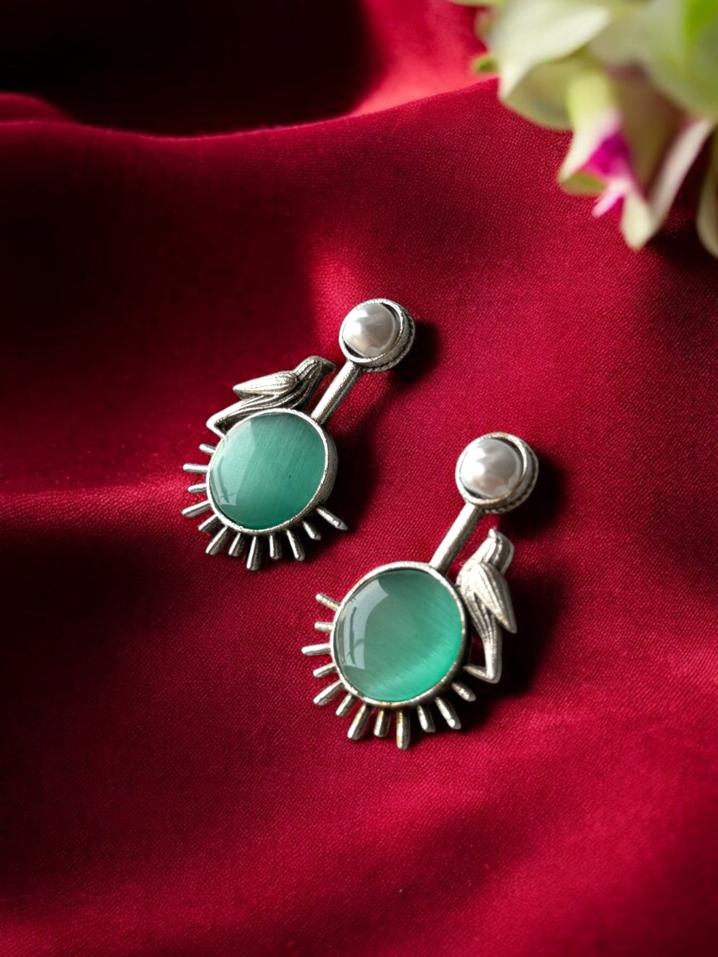 German Silver Bird Earrings
