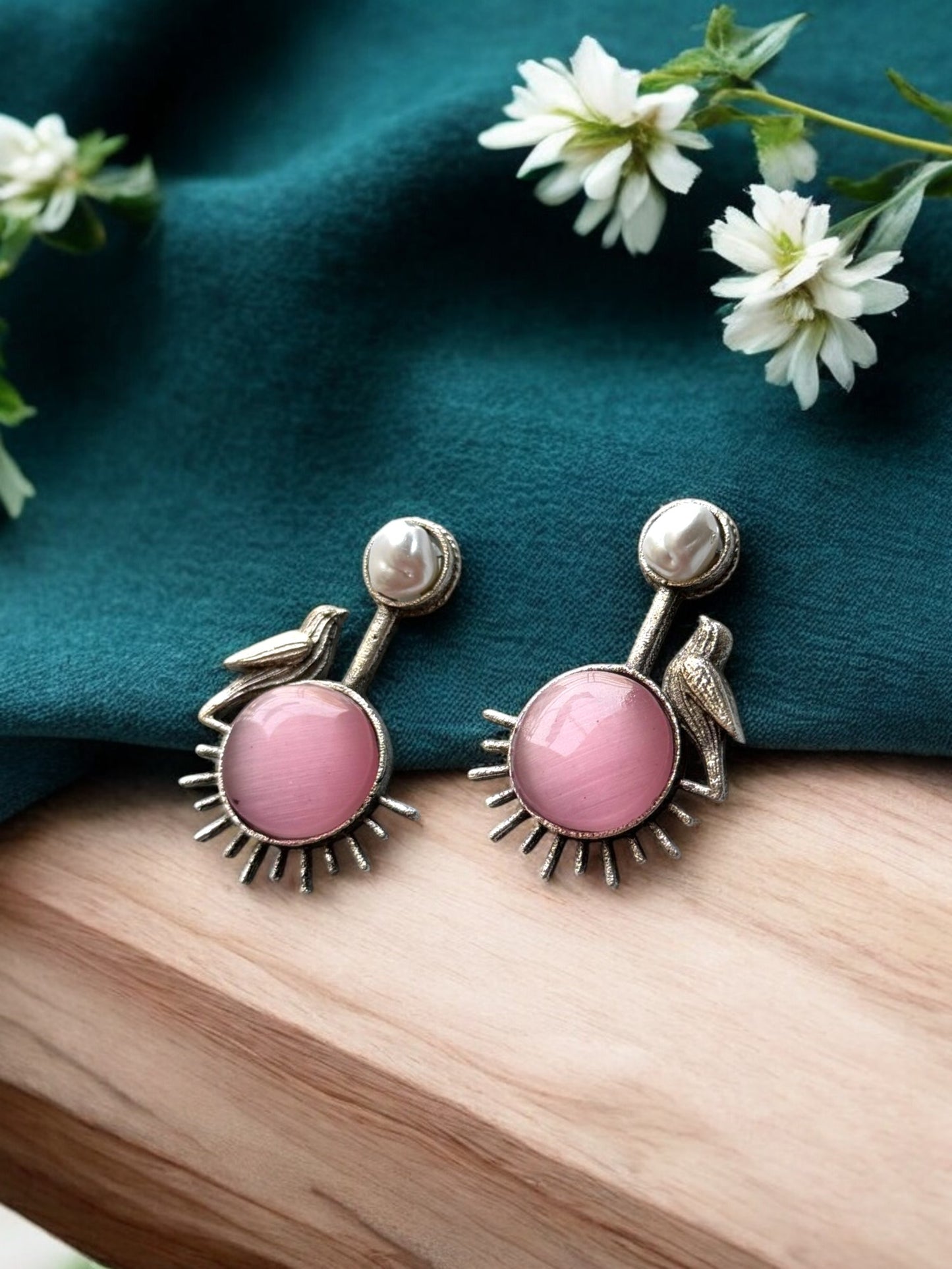 German Silver Bird Earrings