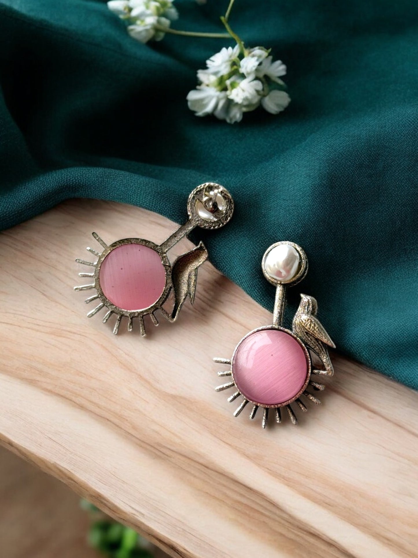 German Silver Bird Earrings