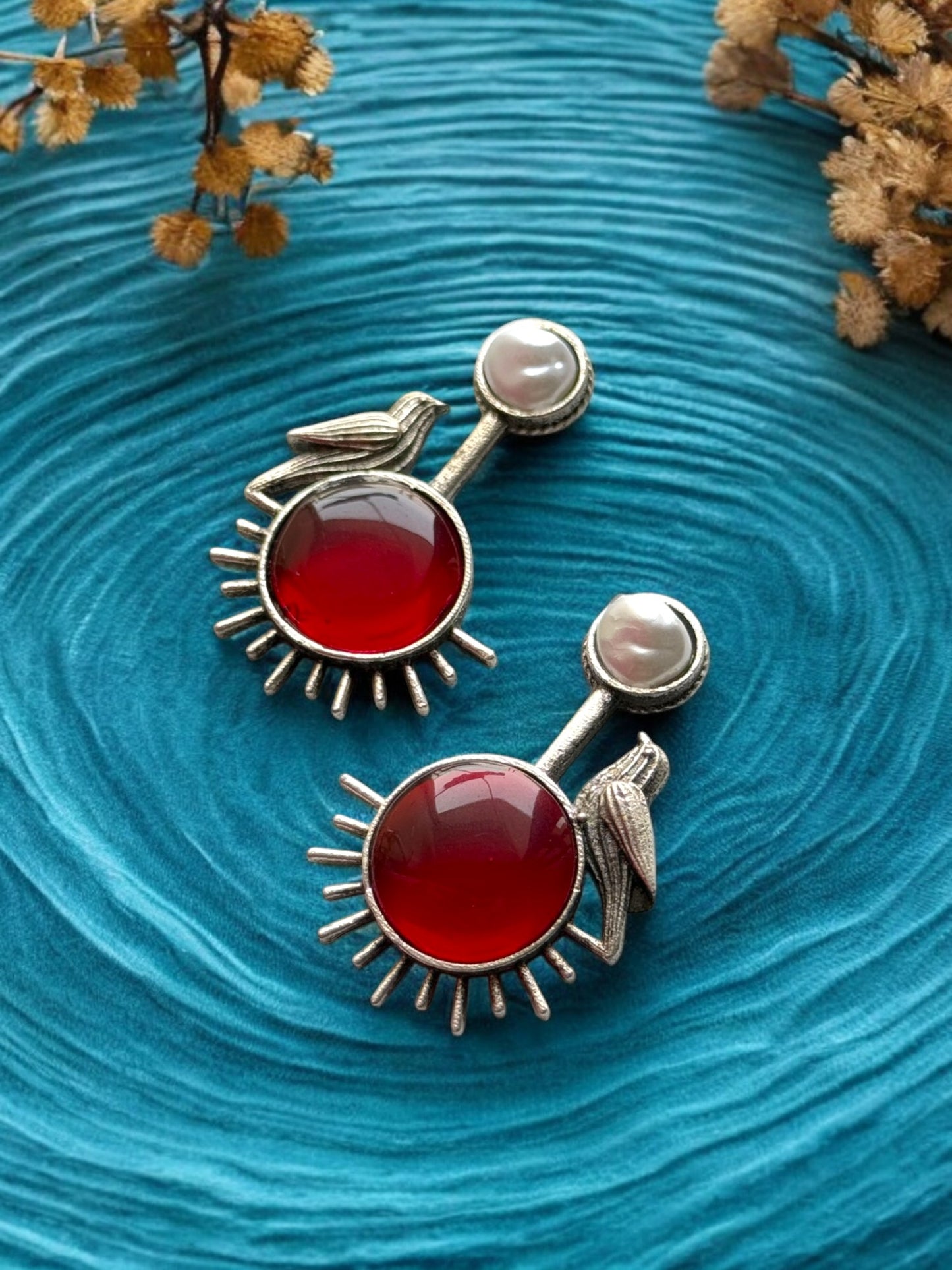 German Silver Bird Earrings