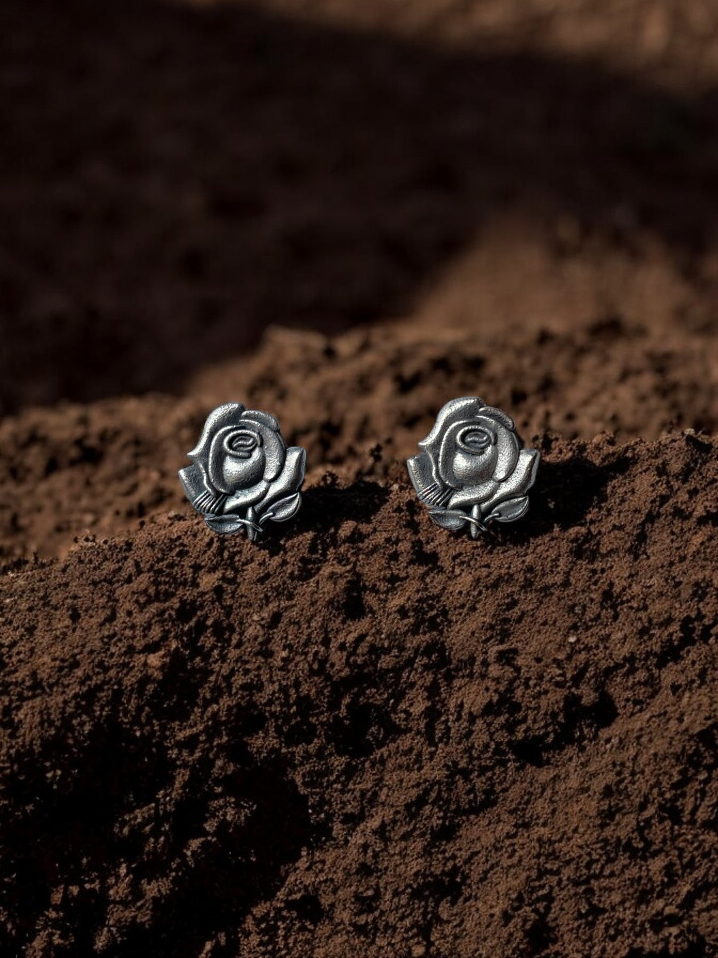 Charming Rose Stud Earrings