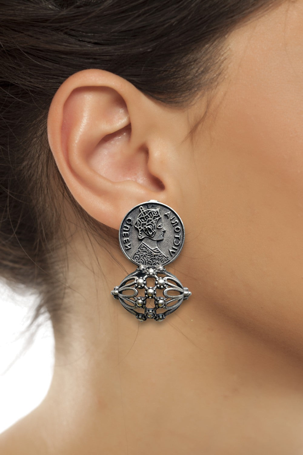 Queen Victoria Coin Stud Earring